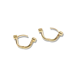 Shinola Shop All Women'S Jewelry|14K Gold|Bike Lock Huggie Earrings