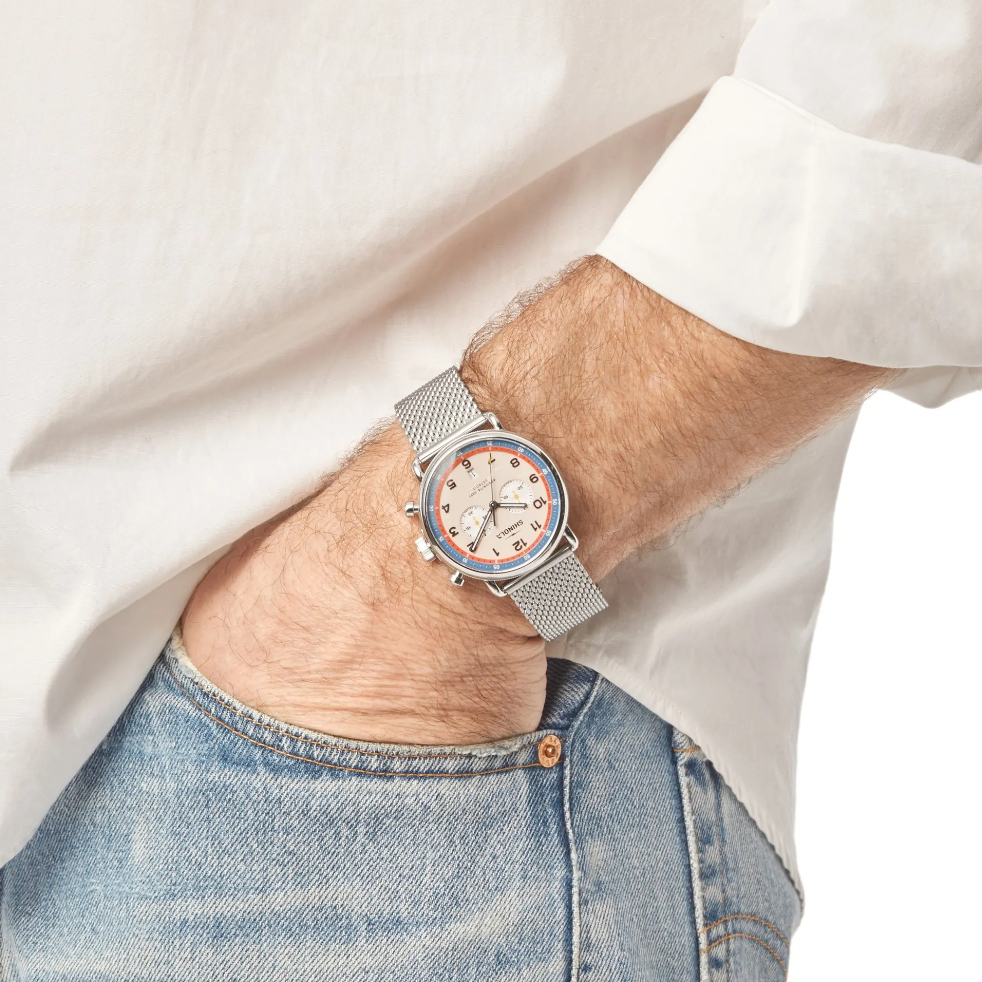 Shinola Canfield|Best Sellers|Canfield C56 Chronograph Watch Cream