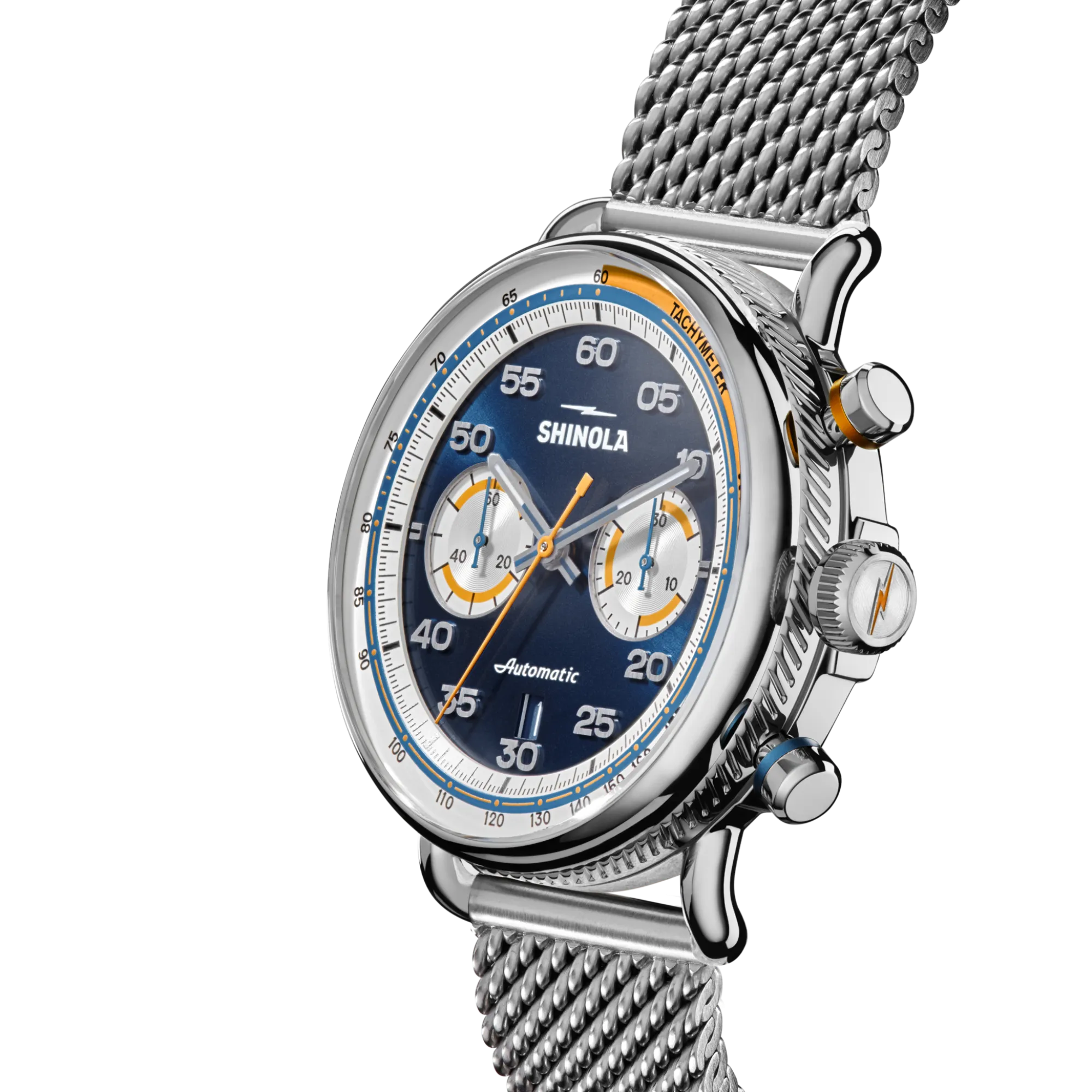 Shinola Canfield|Best Sellers|Canfield Speedway Open Road Automatic Chronograph Watch Blue/Stainless Steel