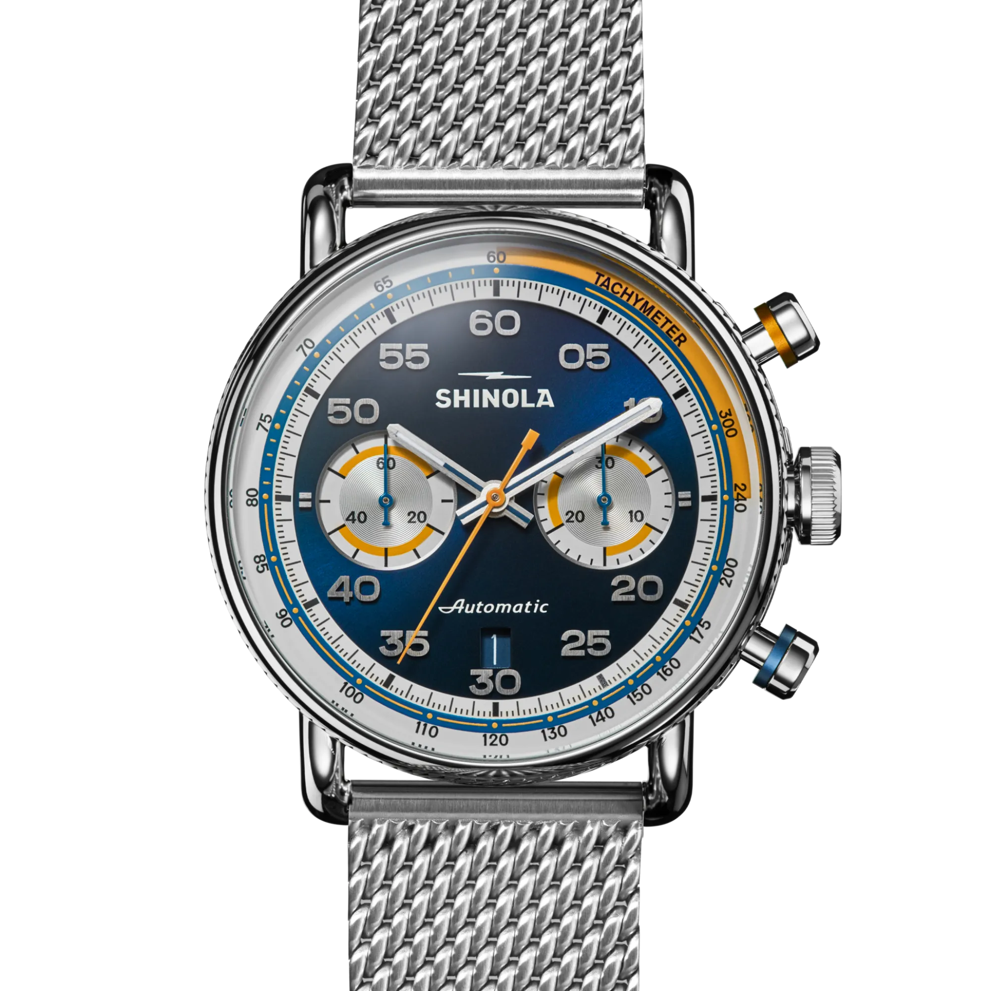 Shinola Canfield|Best Sellers|Canfield Speedway Open Road Automatic Chronograph Watch Blue/Stainless Steel