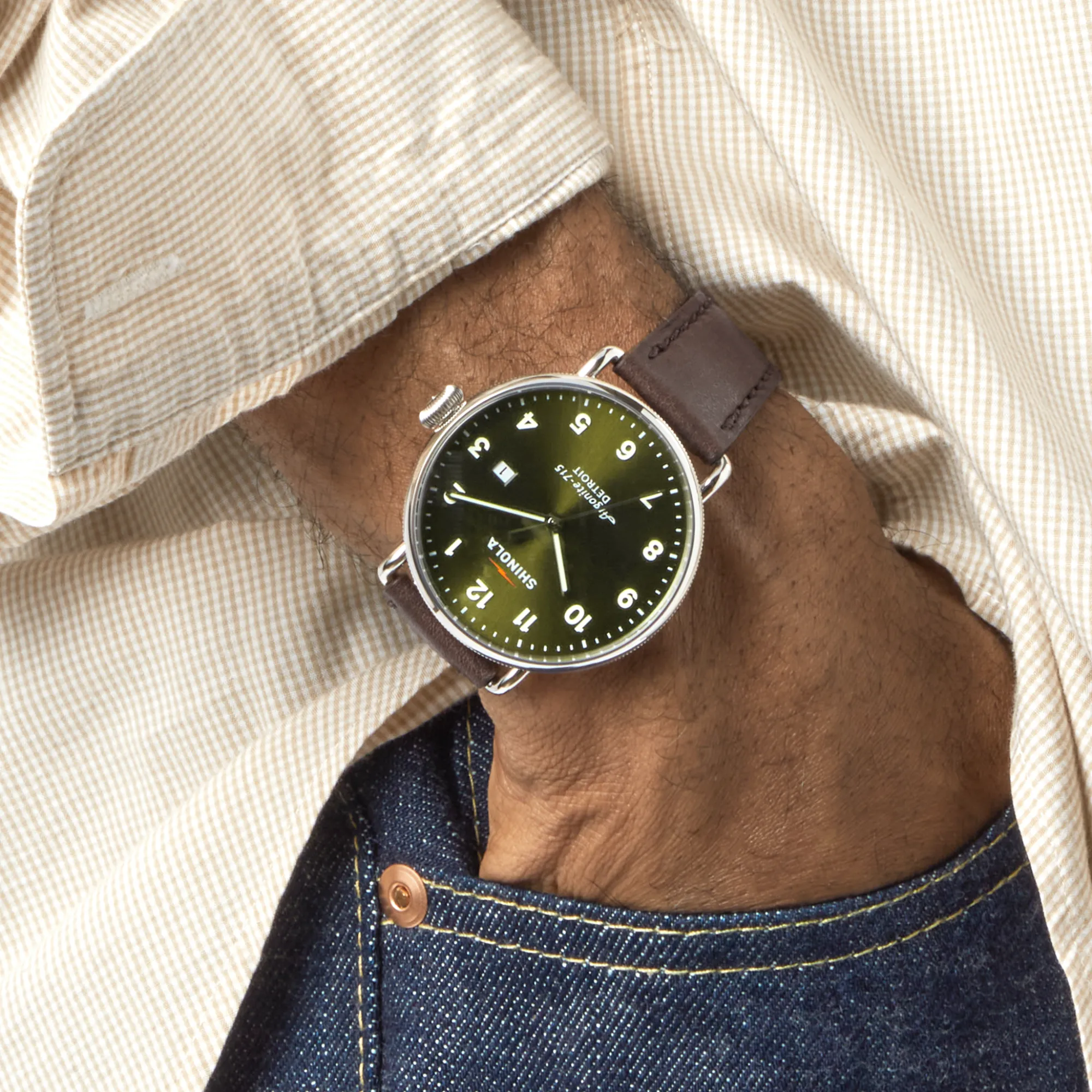 Shinola Canfield|Canfield|Canfield Watch Dark Olive