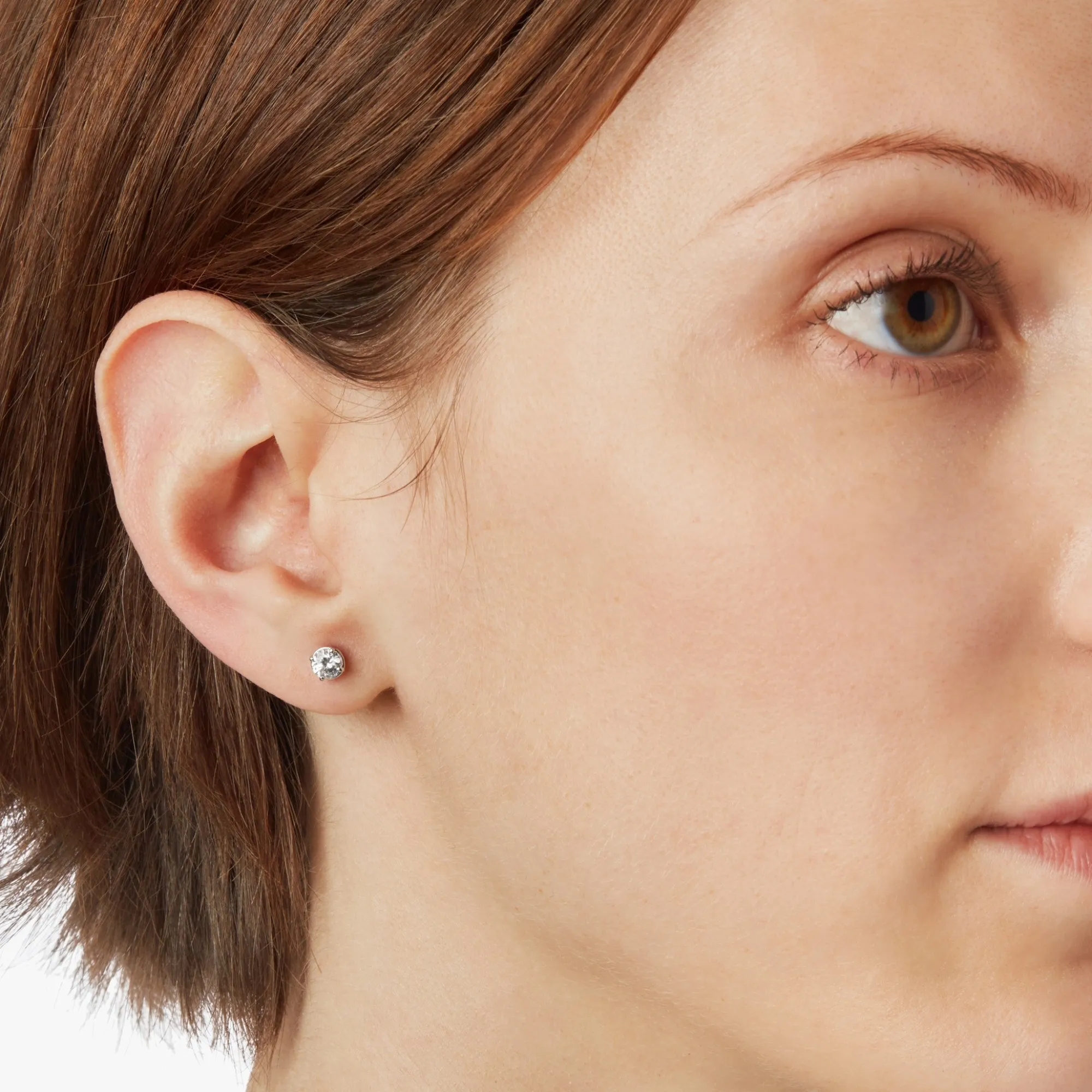 Shinola Shop All Women'S Jewelry|Fine Jewelry|1 Carat Round Diamond Studs White Gold