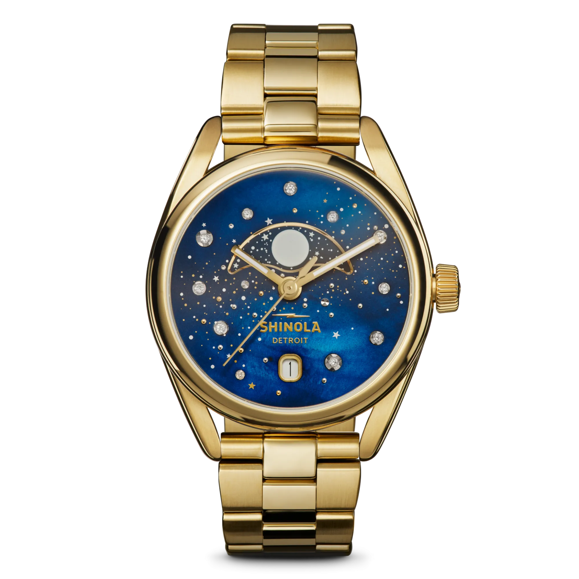 Shinola Derby|Gold Watches|Celestial Derby Watch