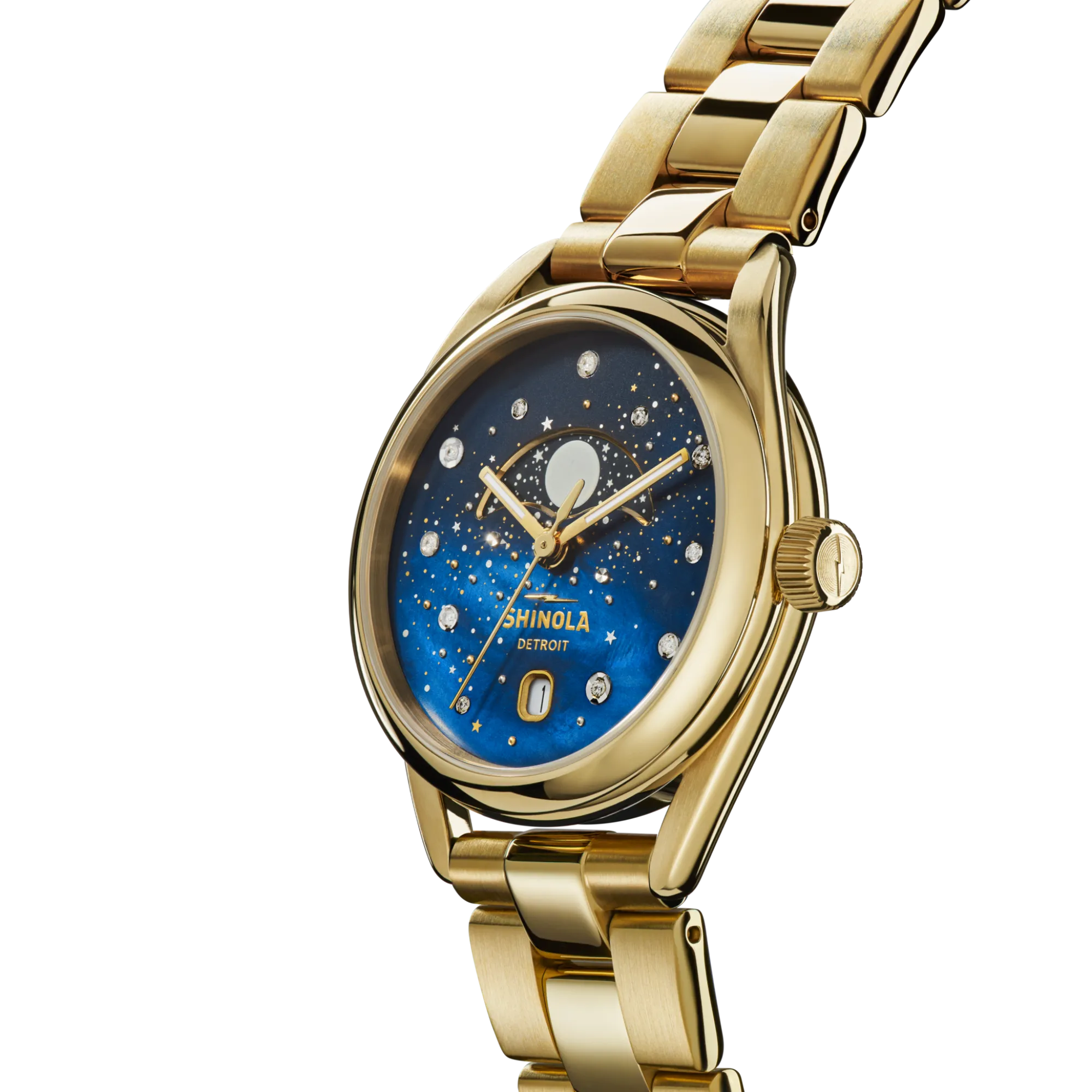 Shinola Derby|Gold Watches|Celestial Derby Watch