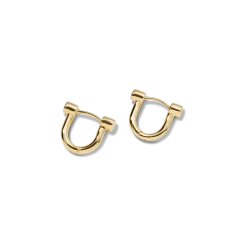 Shinola Shop All Women'S Jewelry|14K Gold|Diamond Bike Lock Huggie Earrings