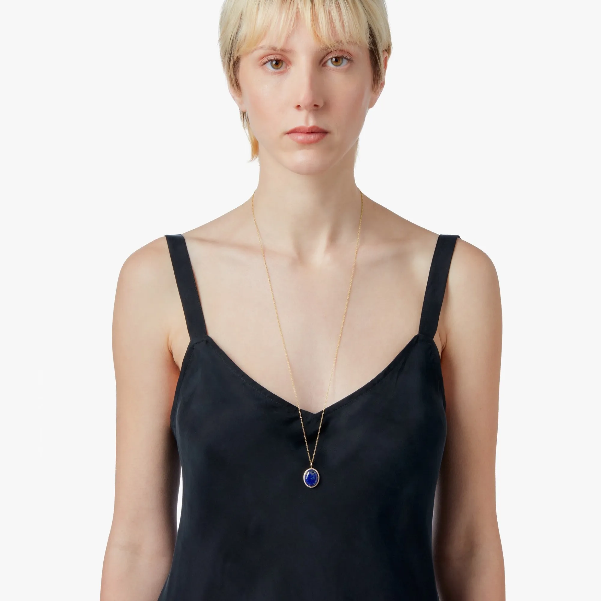 Shinola Engravable|Shop All Women'S Jewelry|Diamond Pave Lapis Pendant Necklace