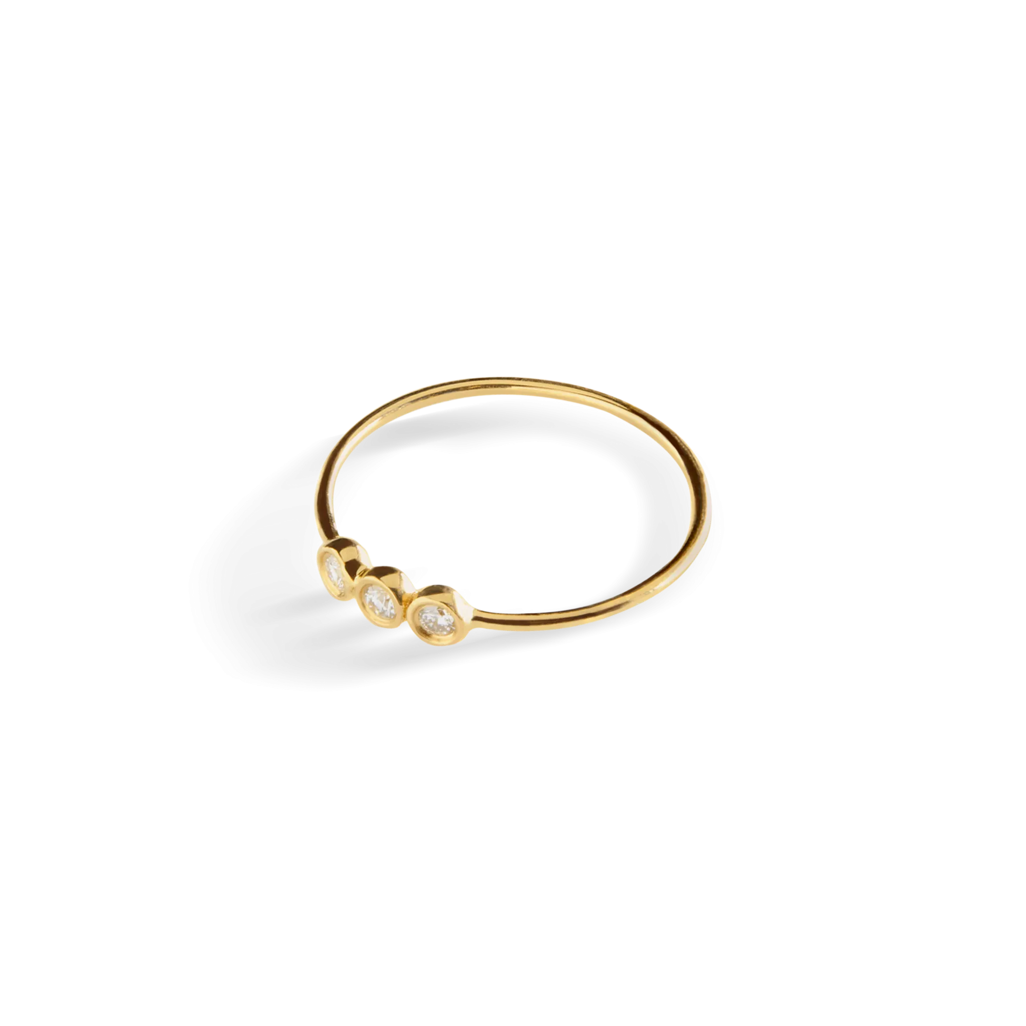 Shinola Rings|14K Gold|3 Diamond Ring