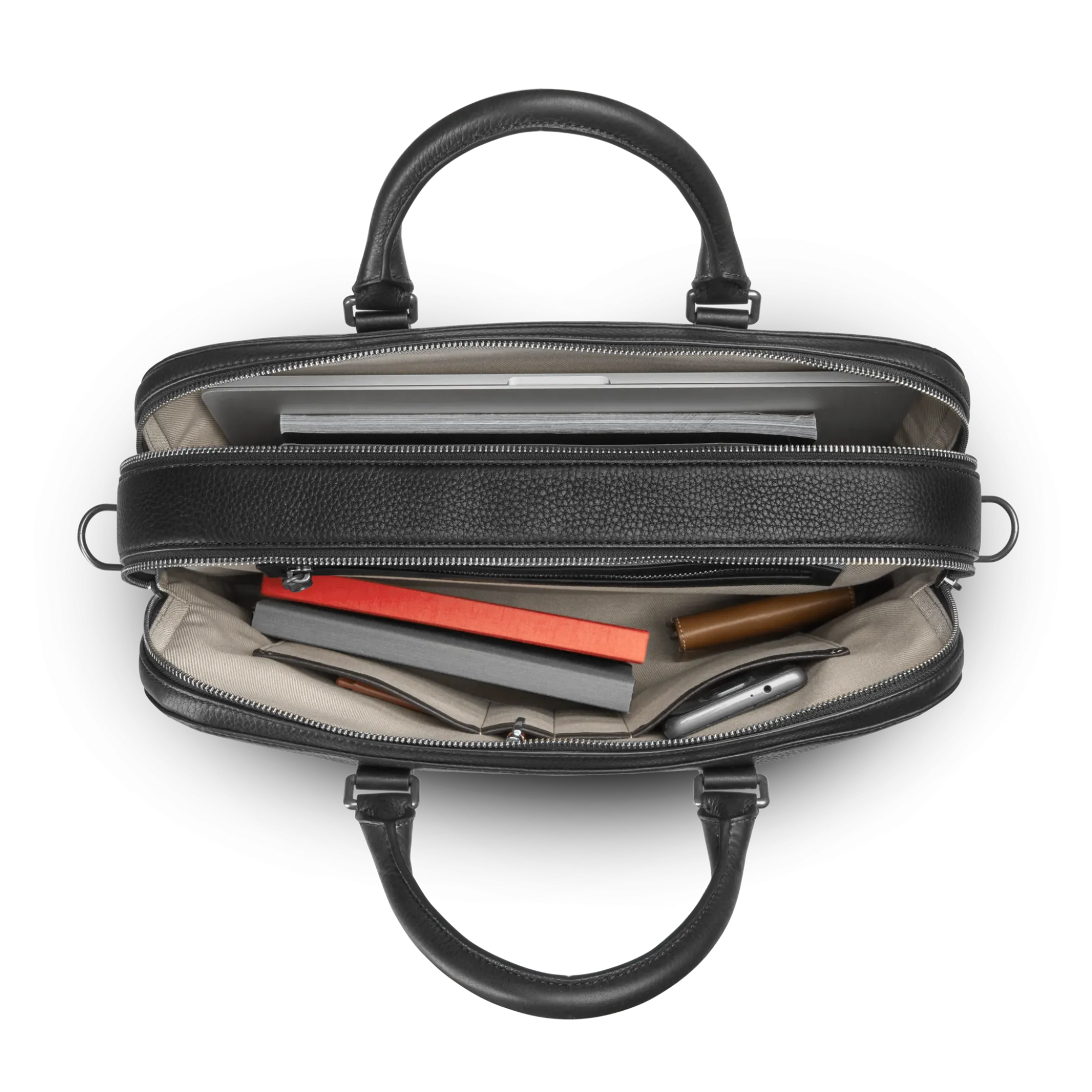 Shinola Best Sellers|Briefcases|Double Zip Briefcase Black