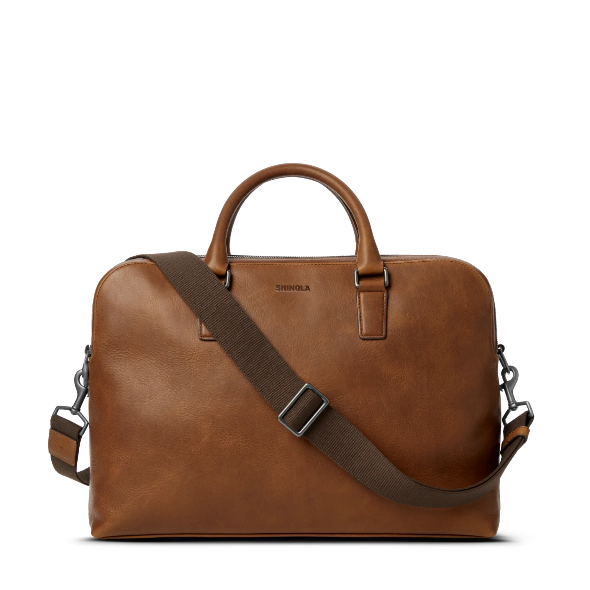 Shinola Best Sellers|Briefcases|Double Zip Briefcase Medium-Brown