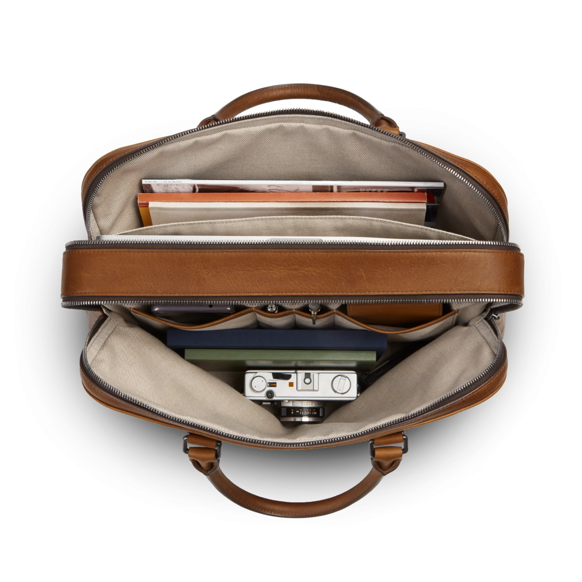 Shinola Best Sellers|Briefcases|Double Zip Briefcase Medium-Brown