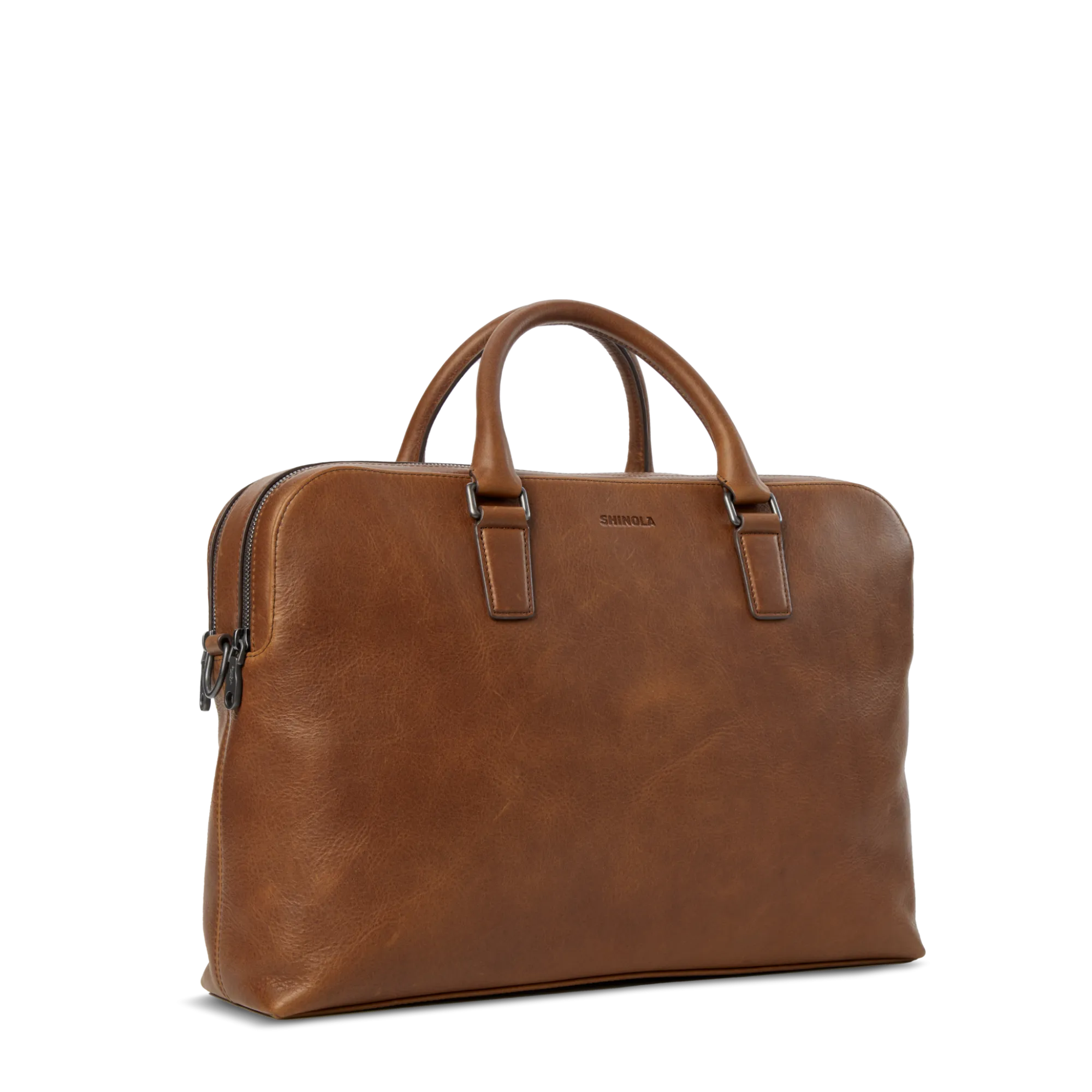 Shinola Best Sellers|Briefcases|Double Zip Briefcase Medium-Brown