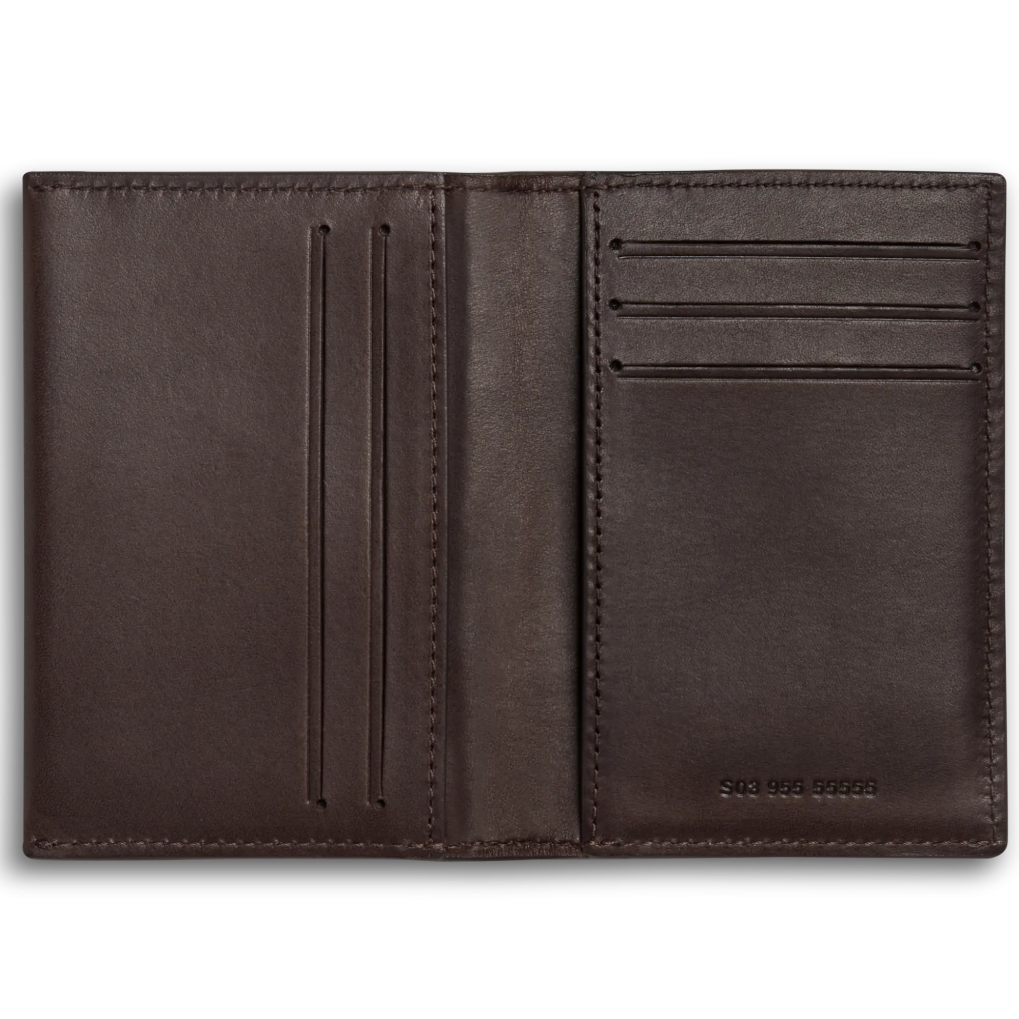 Shinola Monogrammable|Personalizable|Folded Card Holder Wallet Dark Brown