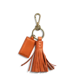Shinola Monogrammable|New Arrivals|Leather Tassel Keychain Rust