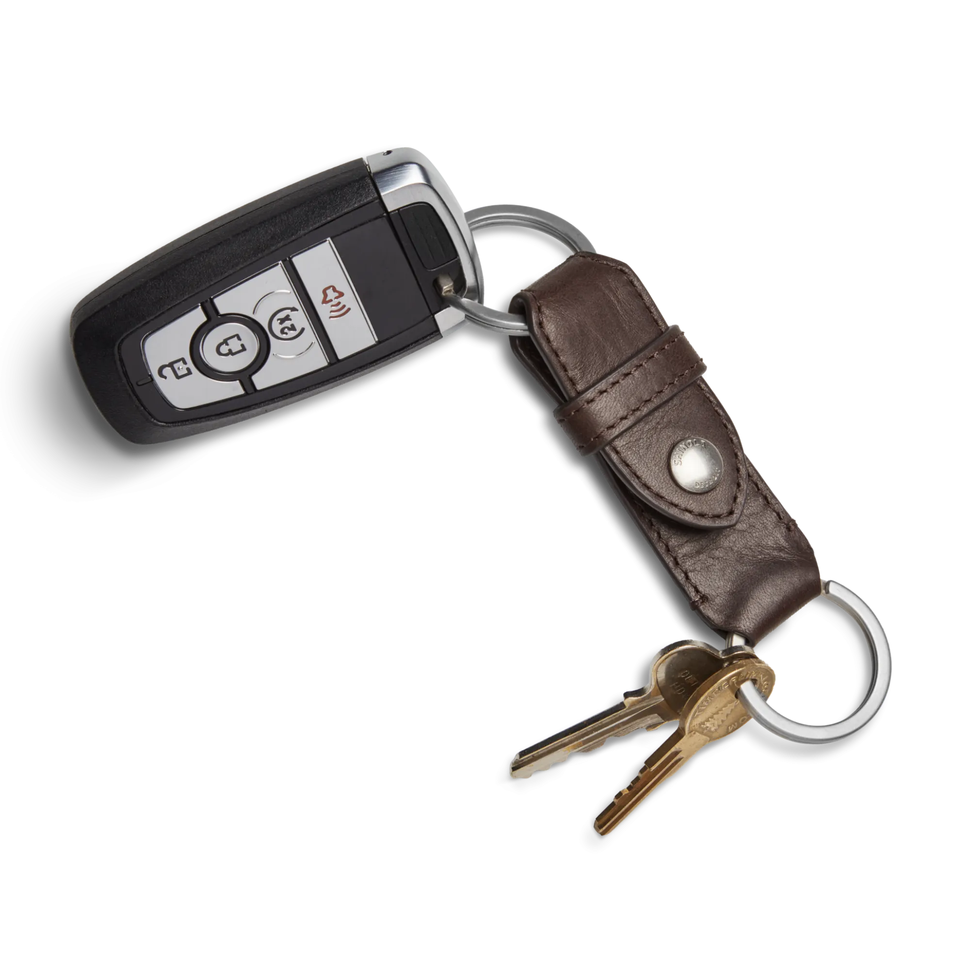 Shinola Shop All Men'S Leather & Bags|Shop All|Leather Valet Key Fob Dark Brown