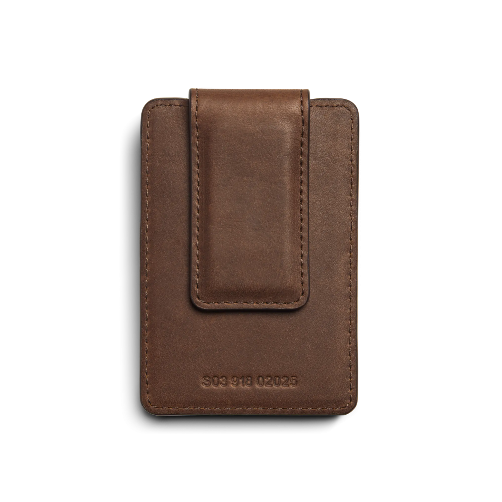 Shinola Monogrammable|Personalizable|Magnetic Money Clip Card Holder Medium Brown