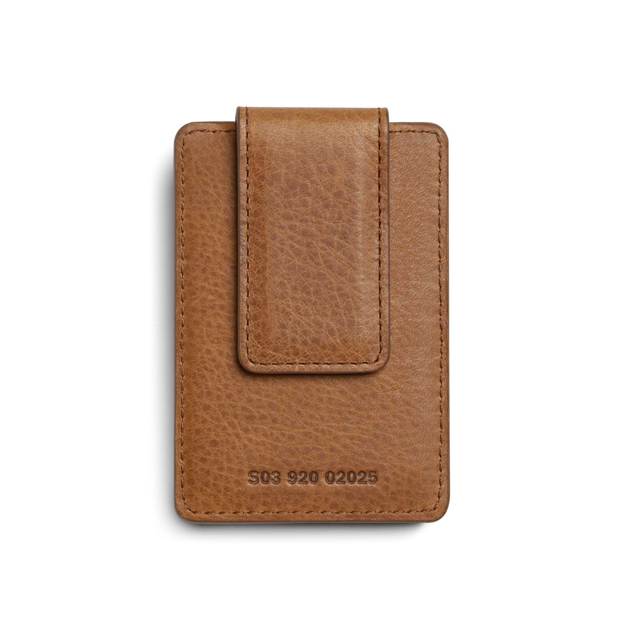 Shinola Monogrammable|Personalizable|Magnetic Money Clip Card Holder Tan
