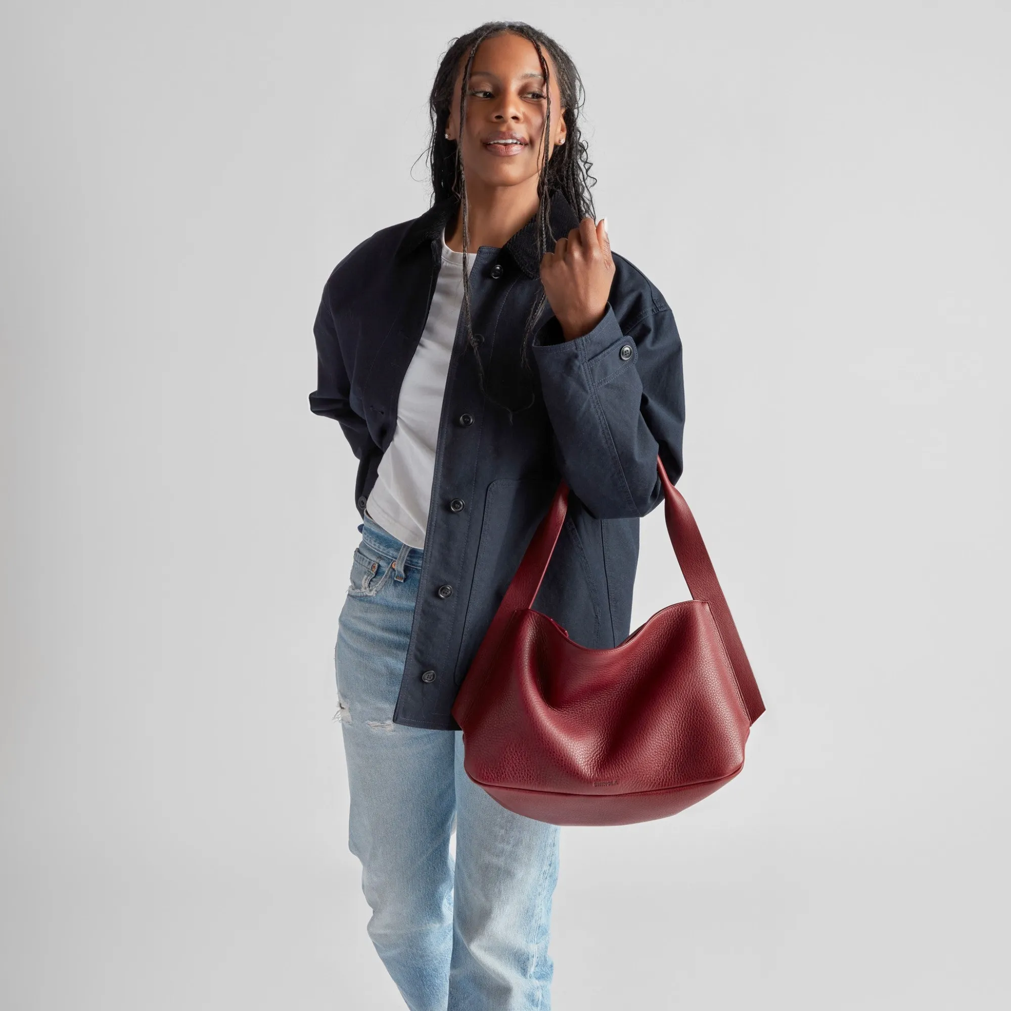 Shinola New Arrivals|Shop All Women'S Leather & Bags|Medium Derby Shoulder Bag Ruby