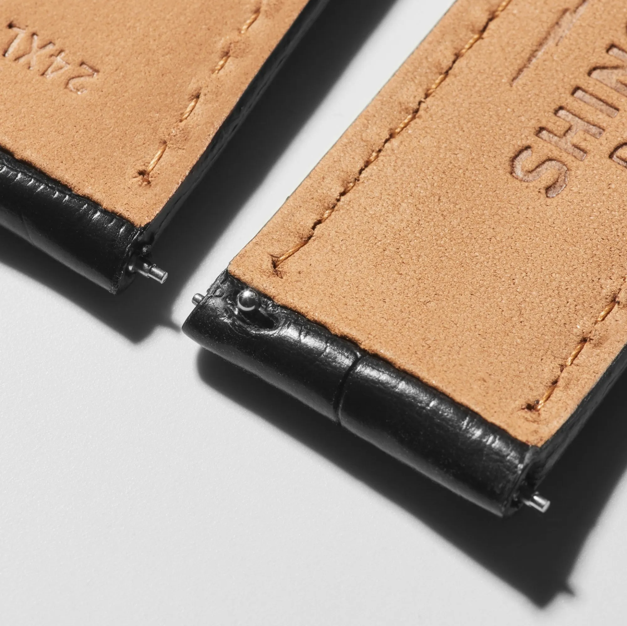 Shinola Shop All Straps|24Mm|24mm Black Alligator Leather Watch Strap (Long)