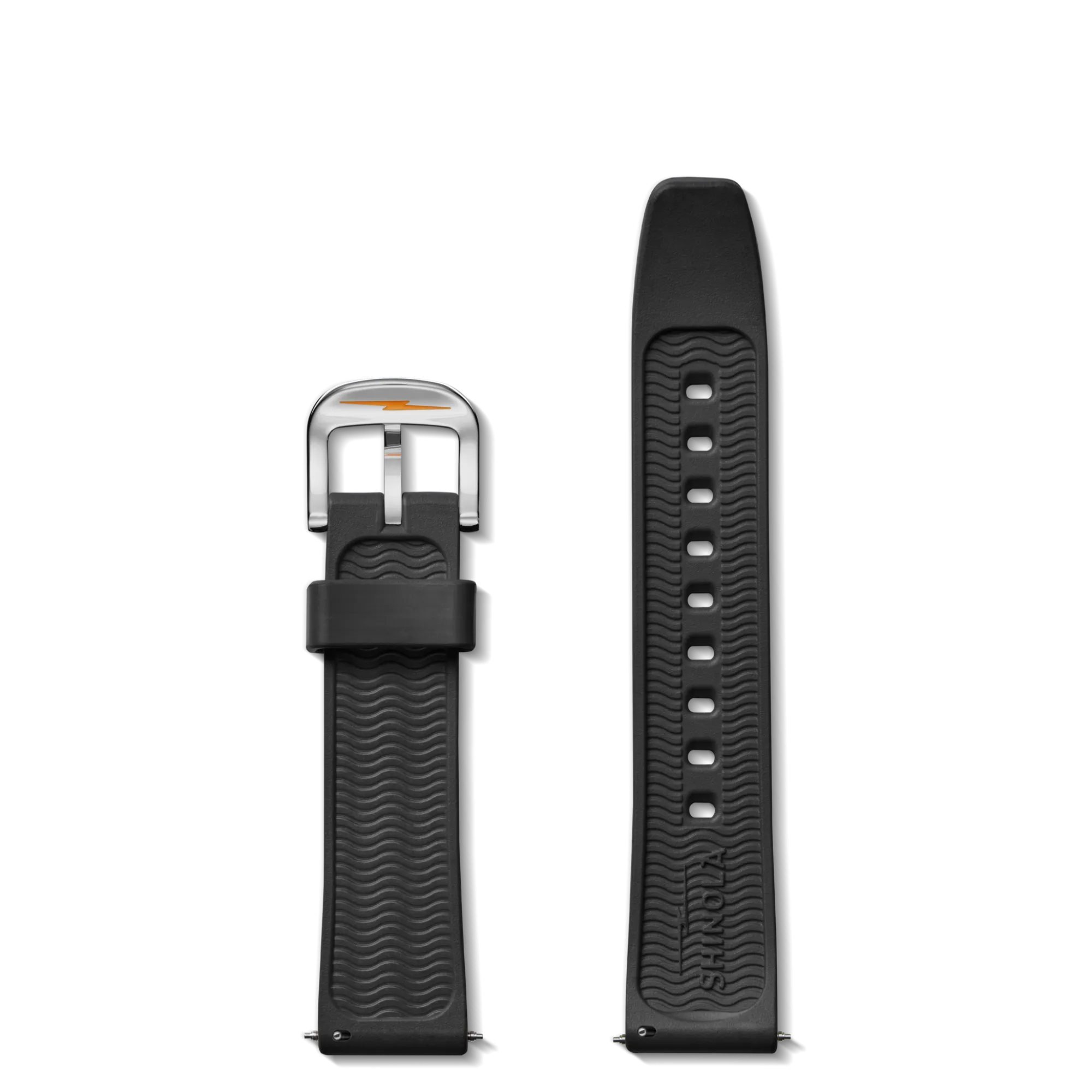 Shinola Rubber|Shop All Straps|20mm Rubber Watch Strap Black