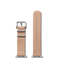 Shinola Shop All Straps|Apple Watch® Compatible|20mm Blush Split Nylon Apple Watch Strap