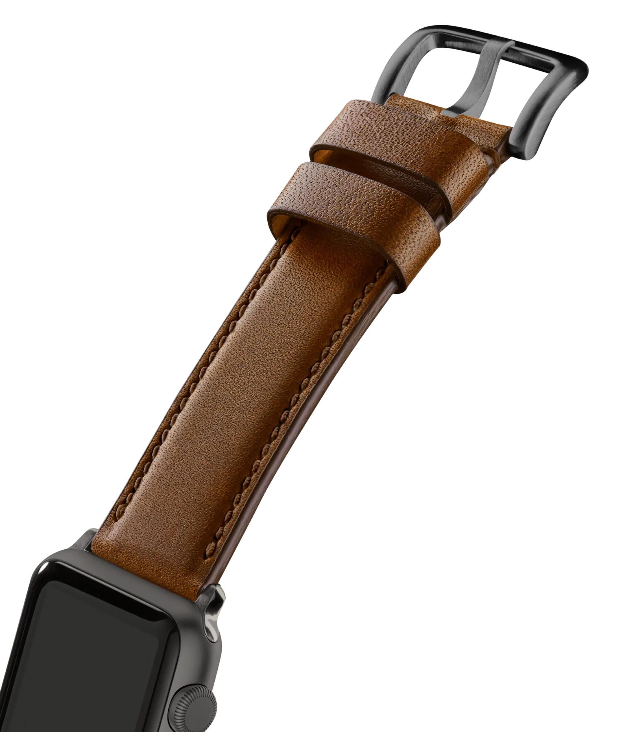 Shinola Shop All Straps|Apple Watch® Compatible|20mm Dark Nut Brown Leather Apple Watch Strap