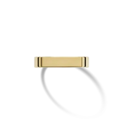 Shinola Rings|Engravable|4mm Flat Band Yellow Gold