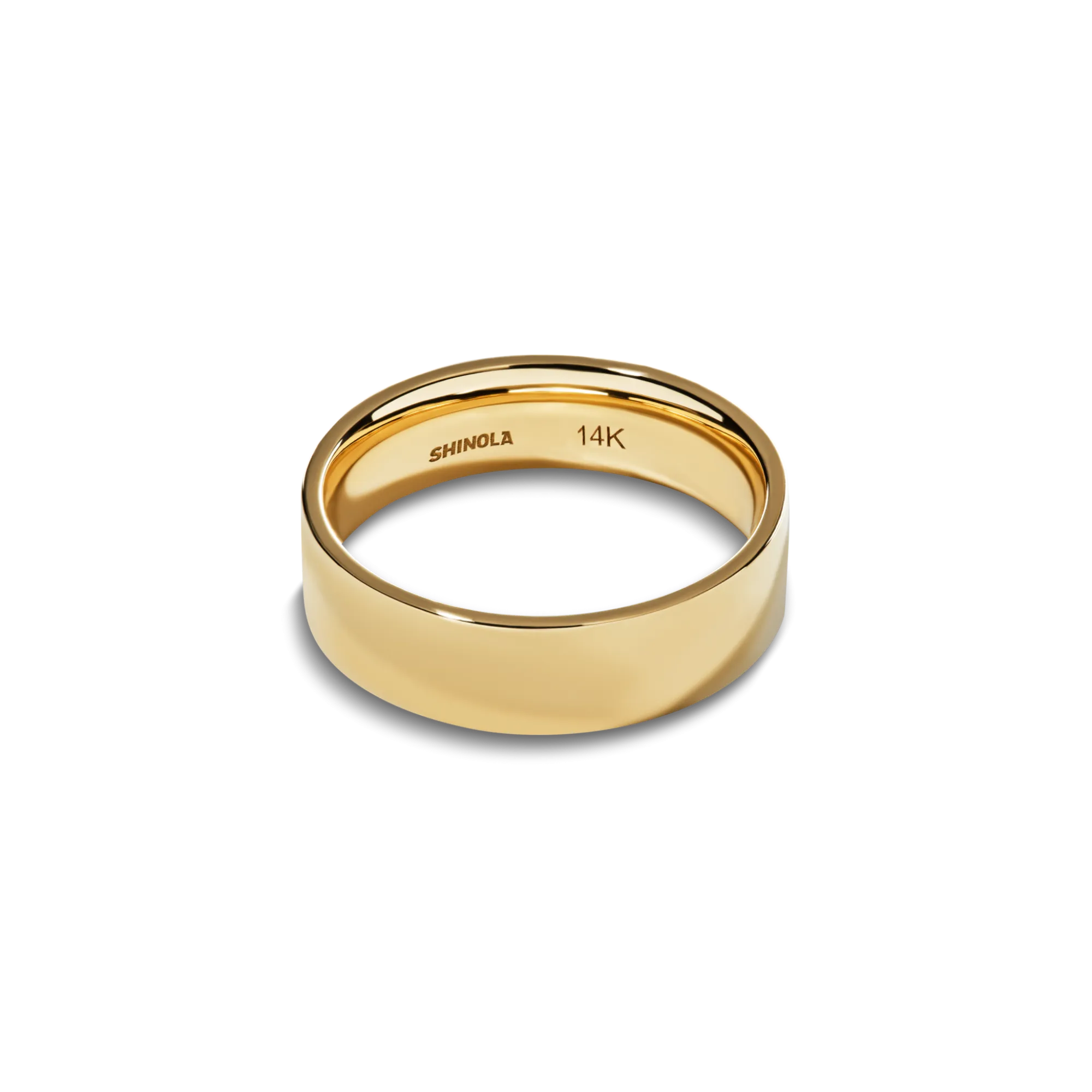 Shinola Rings|Best Sellers|6mm Flat Band Yellow Gold