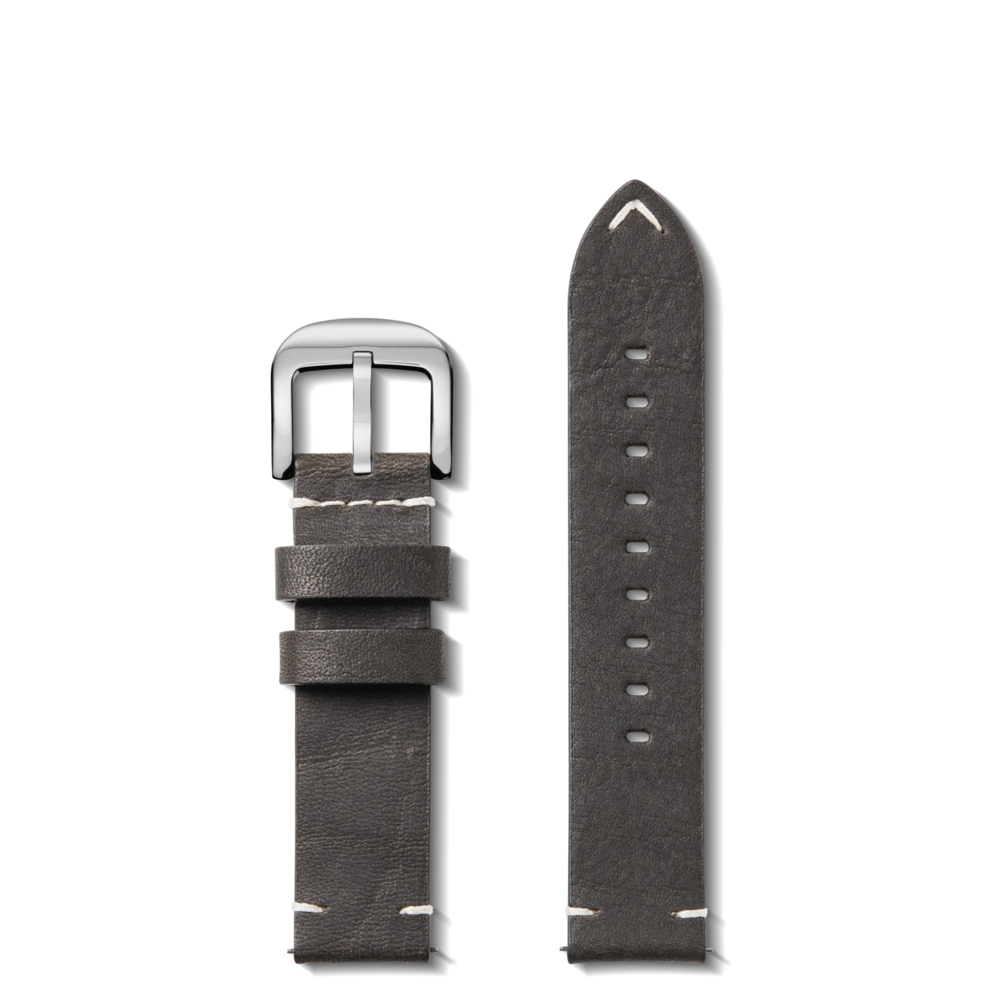 Shinola Shop All Straps|Leather|20mm Grizzly Black Leather Watch Strap