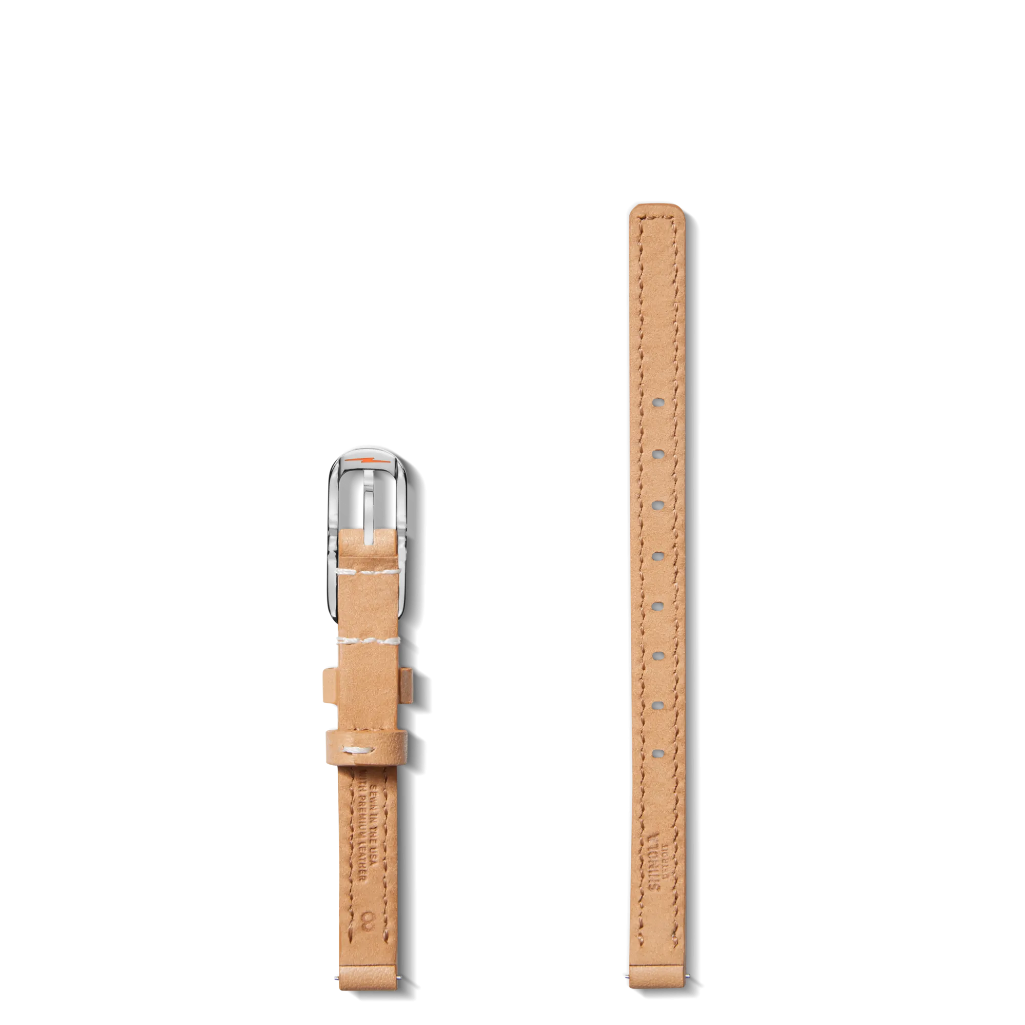Shinola Shop All Straps|Leather|8mm Leather Watch Strap Natural
