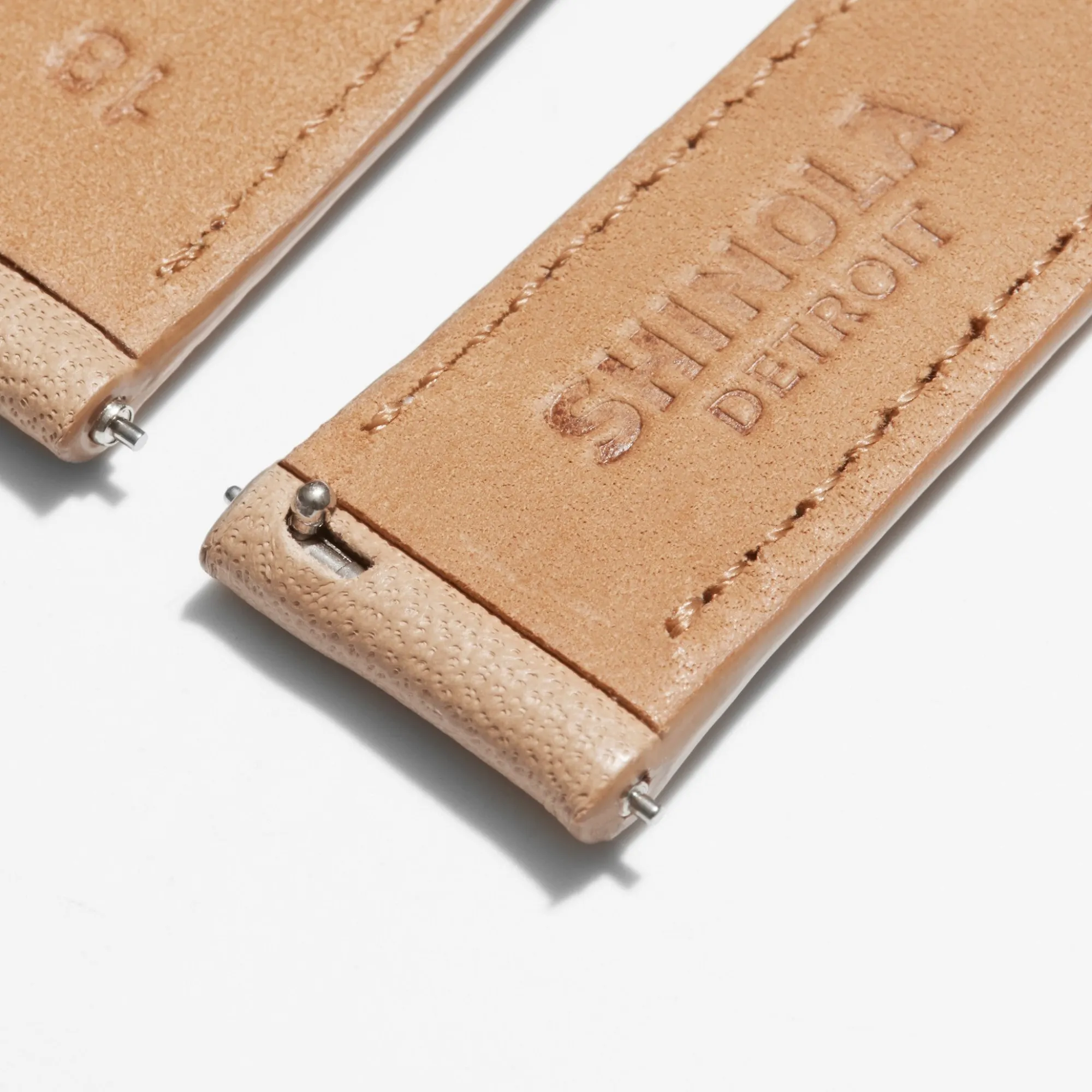 Shinola Shop All Straps|Leather|18mm Leather Watch Strap Natural
