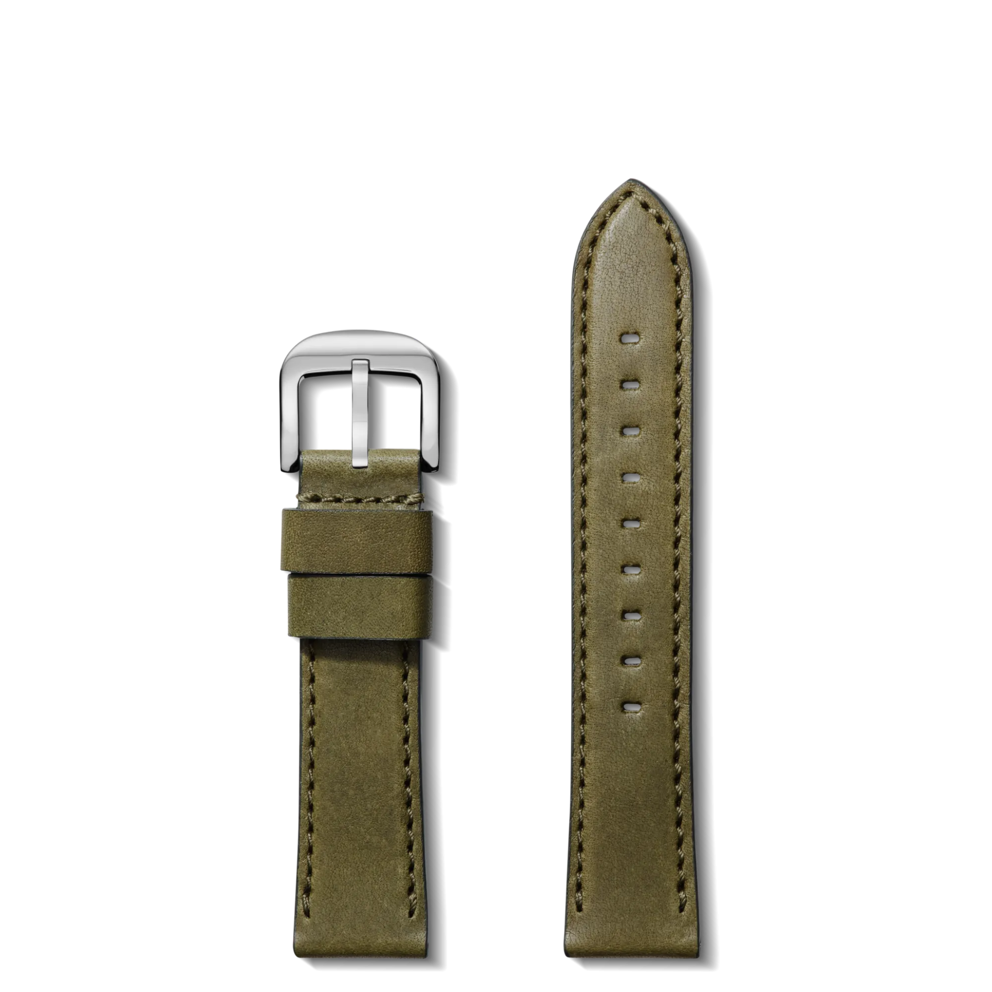 Shinola Shop All Straps|Leather|20mm Leather Watch Strap Olive