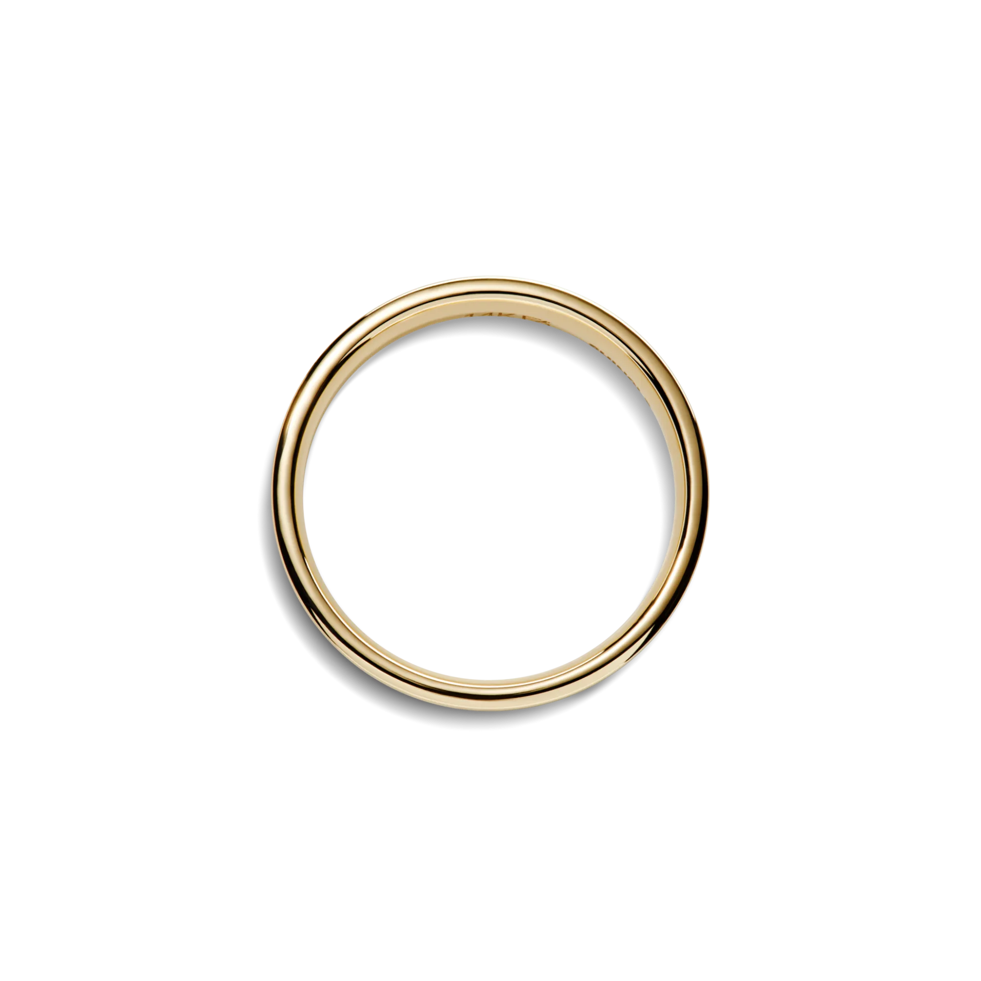 Shinola Rings|Engravable|4mm Round Band Yellow Gold