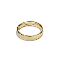 Shinola Rings|Engravable|4mm Round Band Yellow Gold