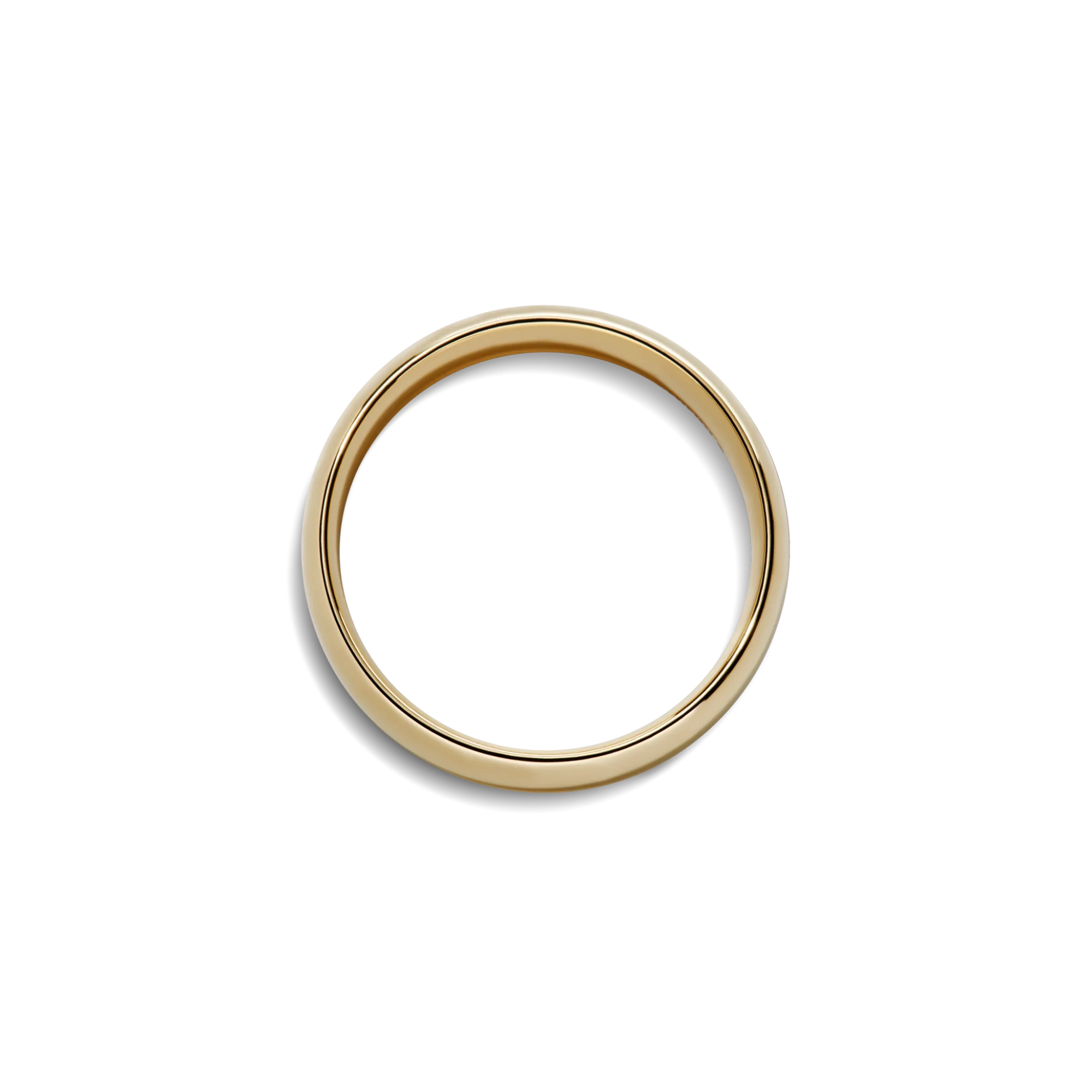 Shinola Rings|Engravable|6mm Round Band Yellow Gold