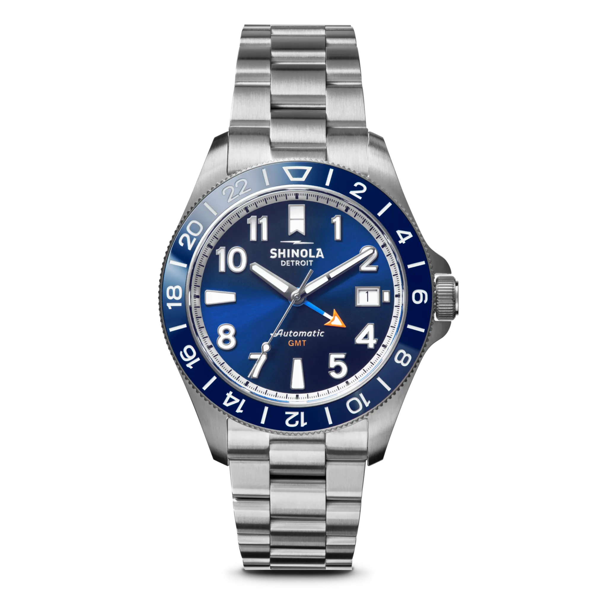 Shinola Automatic Watches|Automatic Watches|Monster GMT Automatic Watch Navy