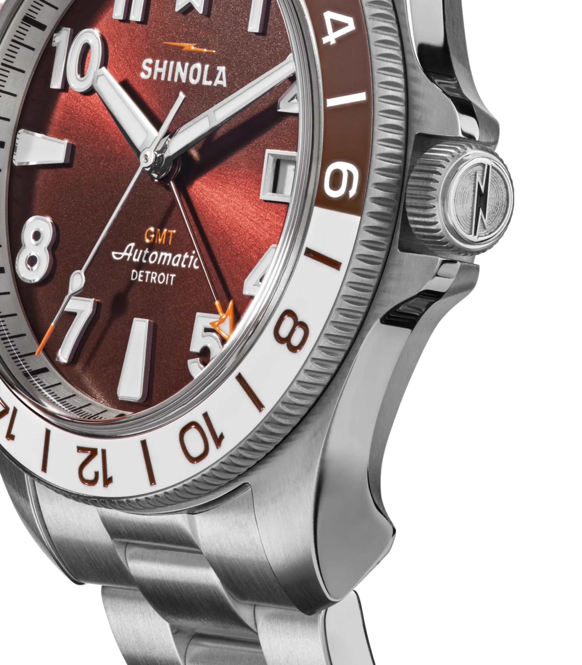 Shinola Automatic Watches|Automatic Watches|Monster GMT Automatic Watch Whiskey