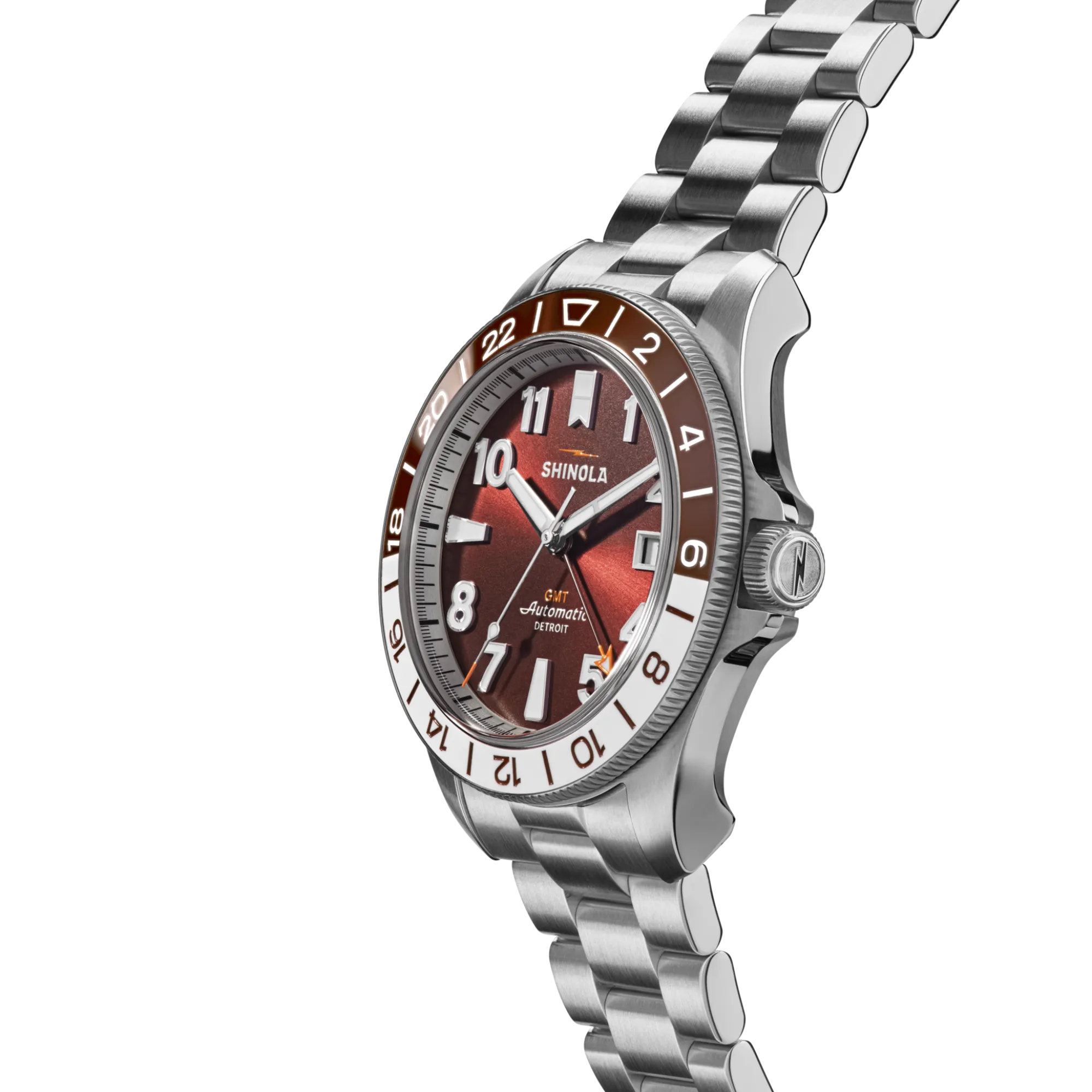 Shinola Automatic Watches|Automatic Watches|Monster GMT Automatic Watch Whiskey