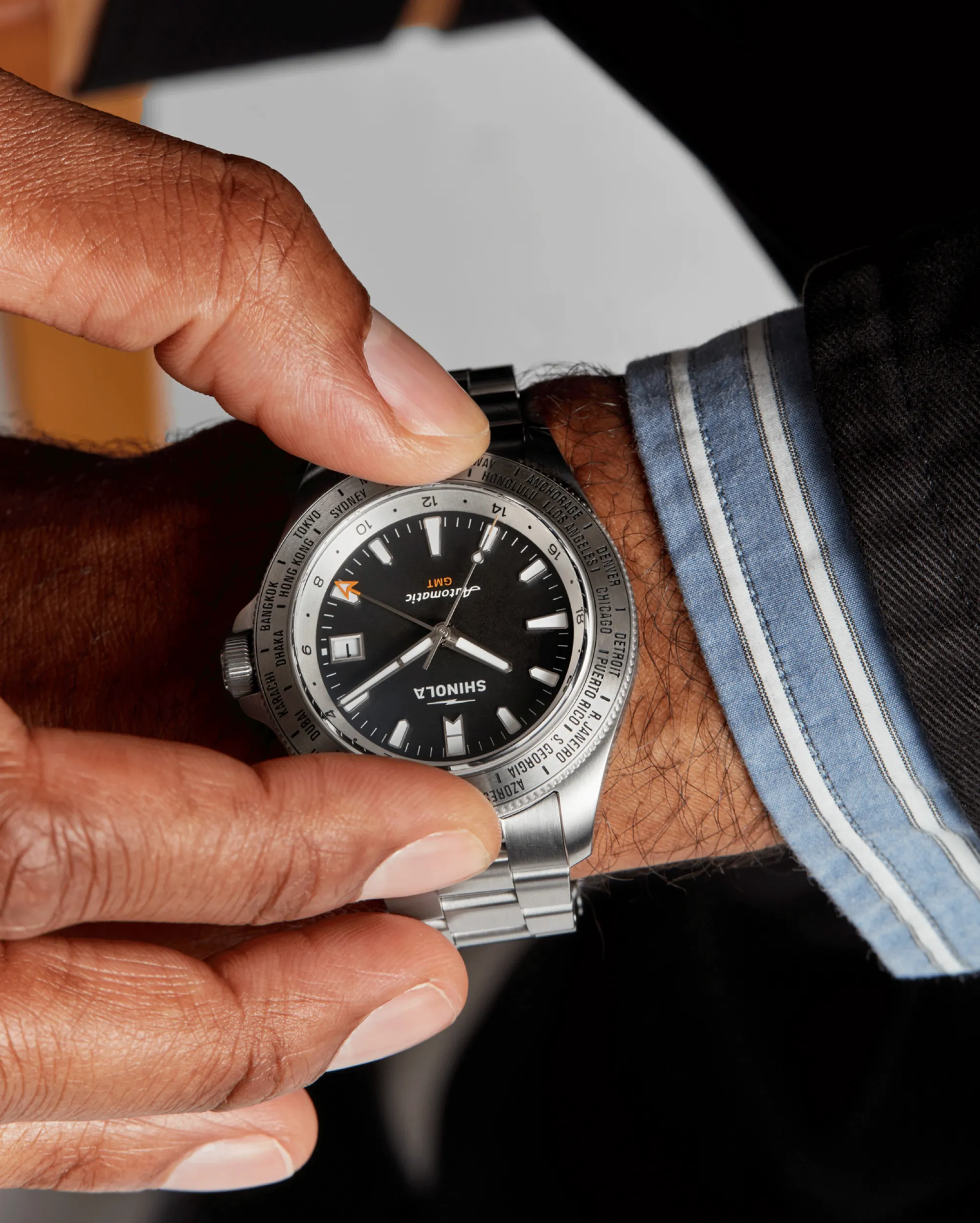 Shinola Automatic Watches|Automatic Watches|Monster Worldtimer GMT Watch