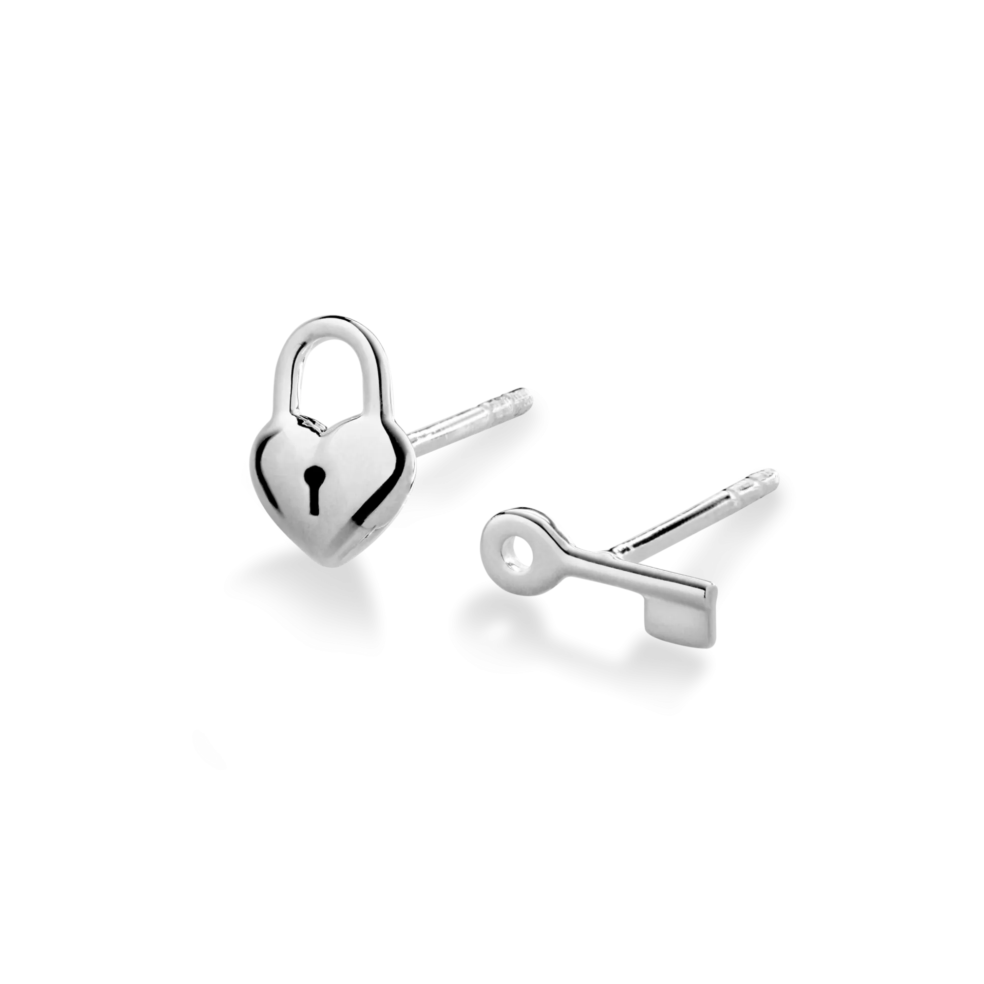 Shinola Shop All Women'S Jewelry|Sterling Silver|Petite Heart and Lock Earrings