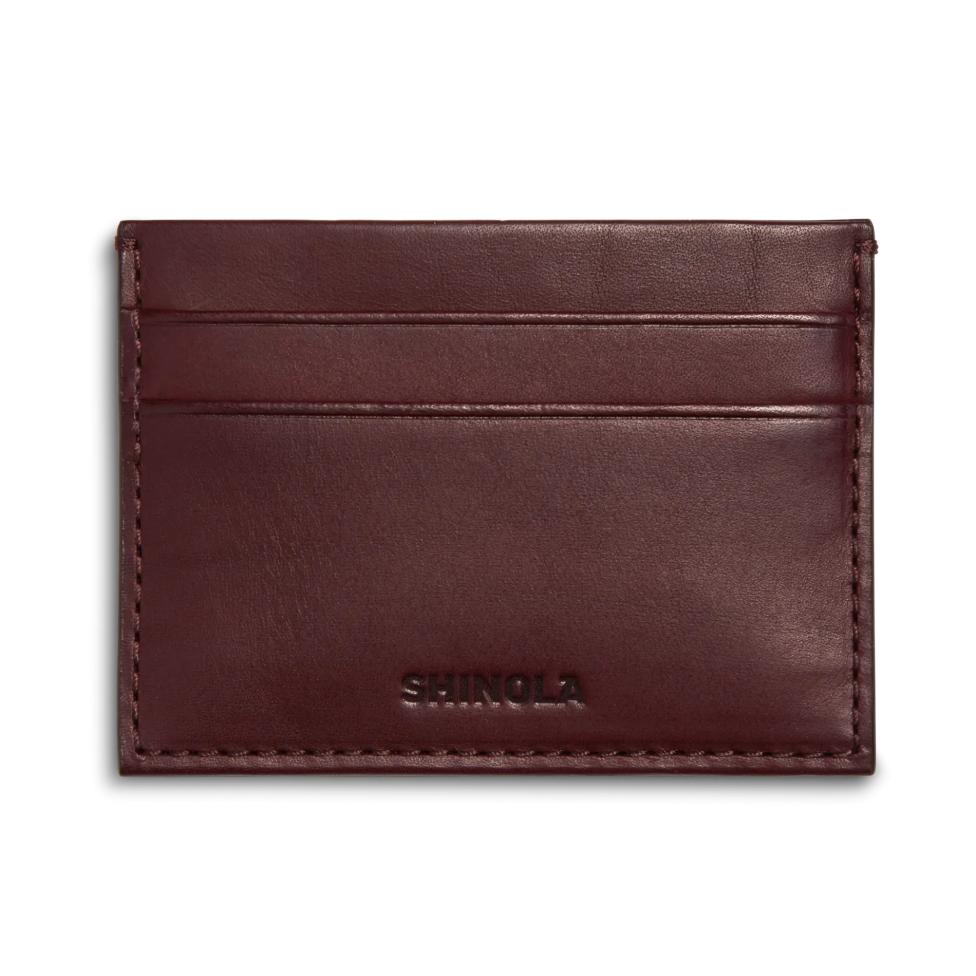 Shinola Monogrammable|Personalizable|Pocket Card Holder Merlot