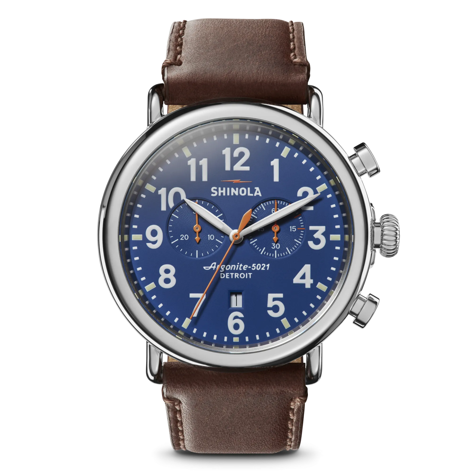 Shinola Chronograph Watches|Classic Watches|Runwell Chronograph Watch Blue