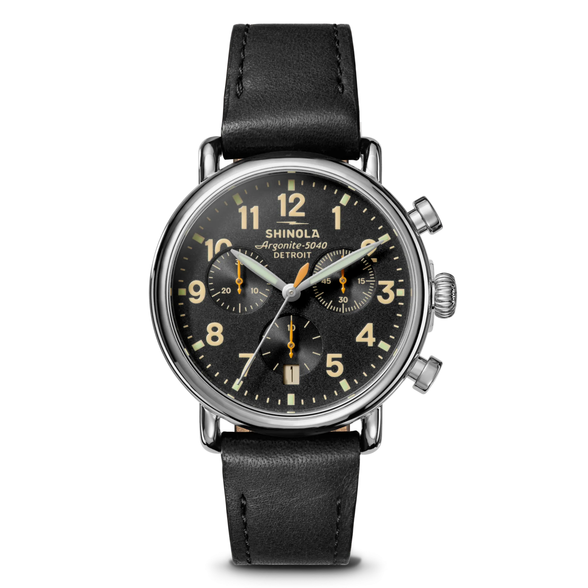 Shinola Women'S Watches|Shop All Women'S Watches|Runwell Chronograph Watch Black w/ Full Exhibition Caseback