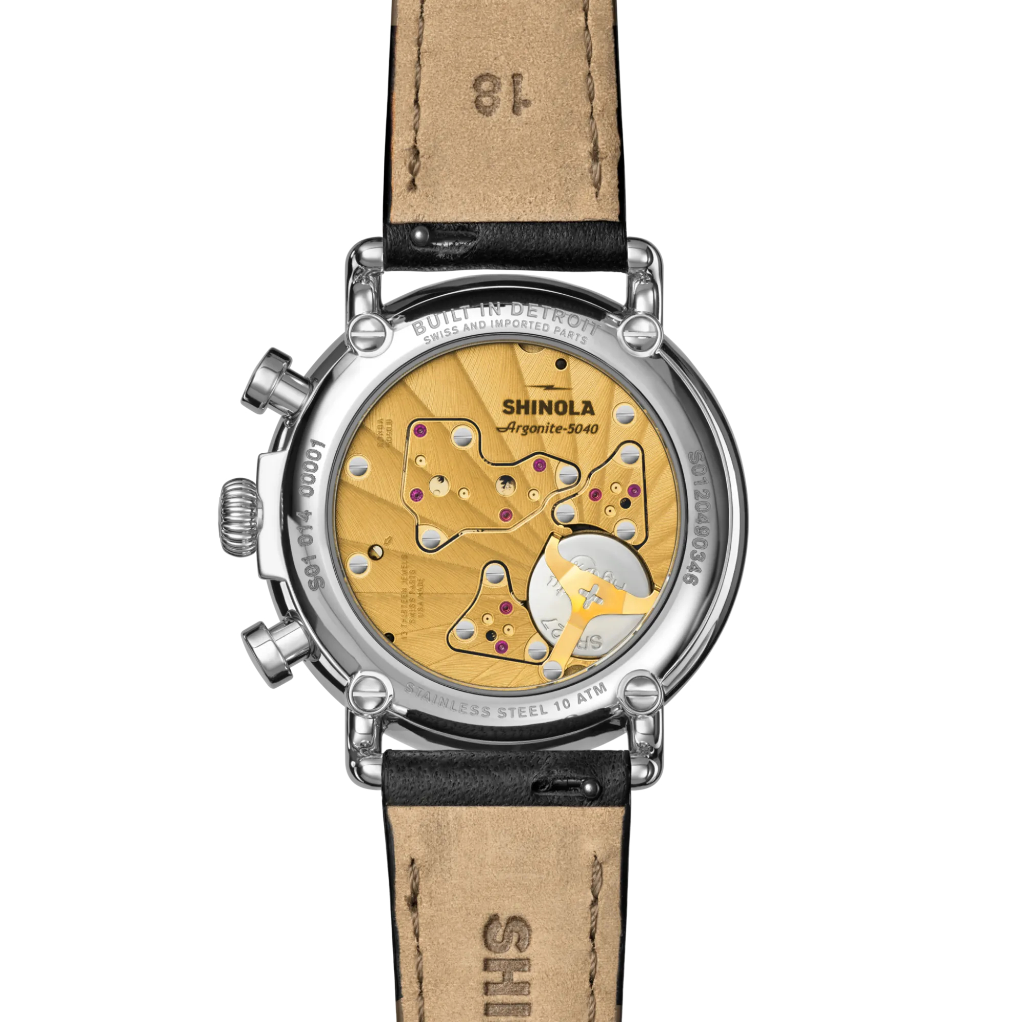 Shinola Women'S Watches|Shop All Women'S Watches|Runwell Chronograph Watch Black w/ Full Exhibition Caseback