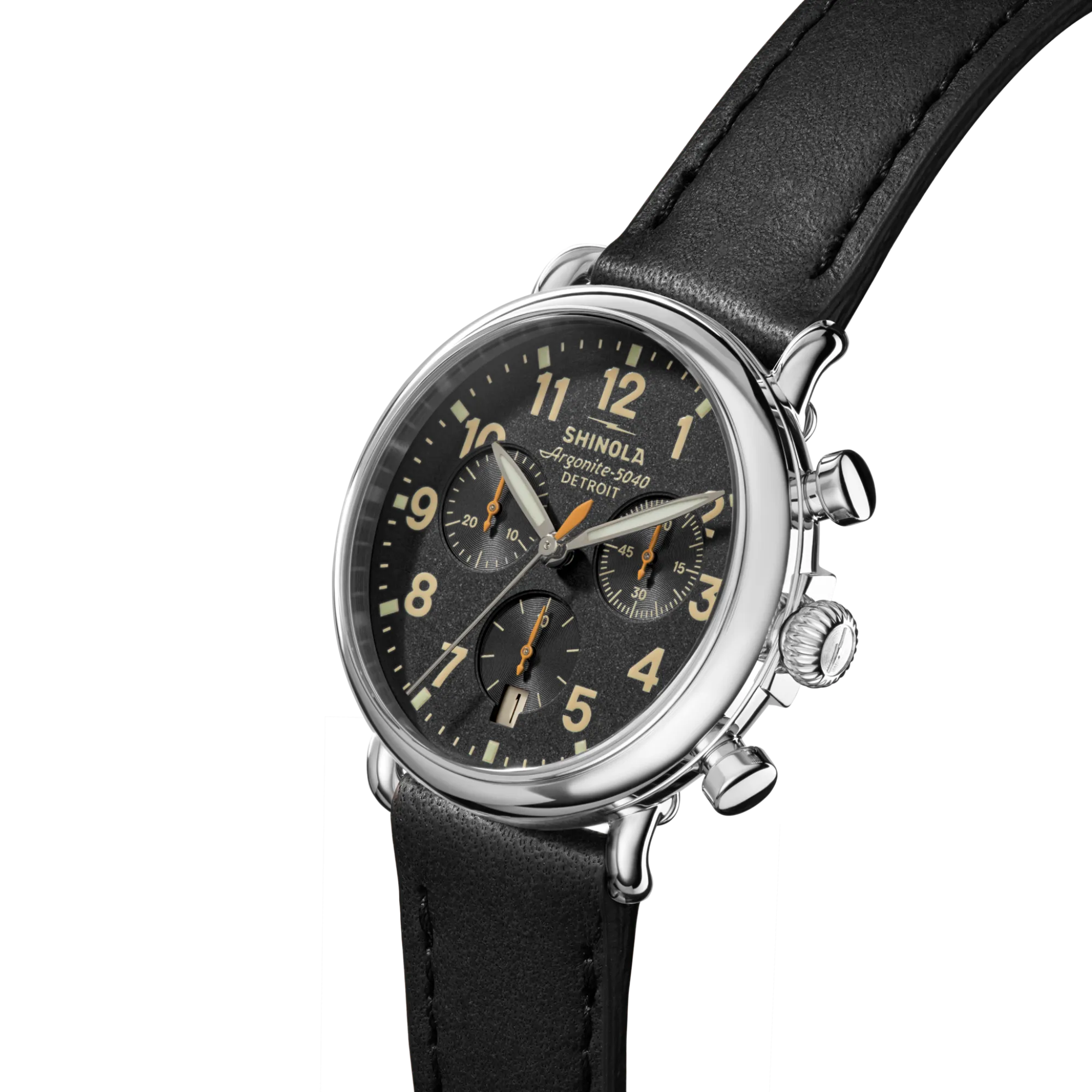 Shinola Women'S Watches|Shop All Women'S Watches|Runwell Chronograph Watch Black w/ Full Exhibition Caseback