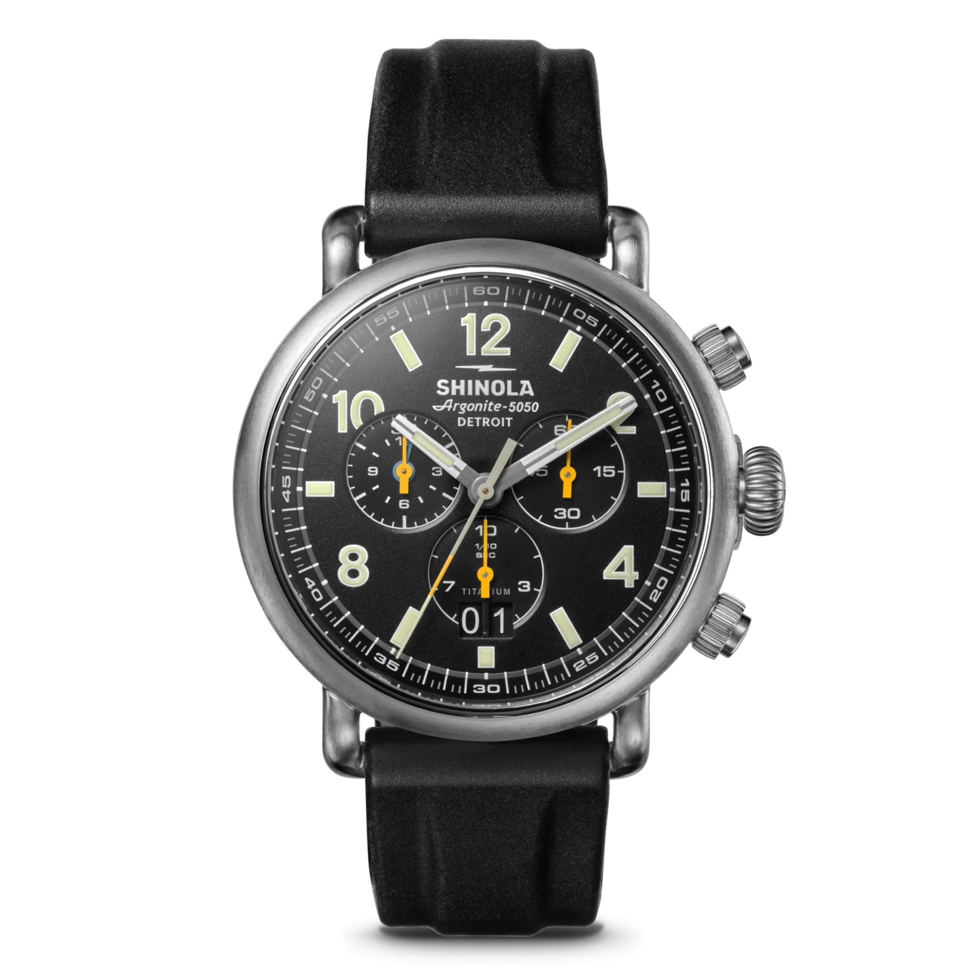Shinola Chronograph Watches|Shop All|Runwell Chronograph West Wind Watch Gift Set with Additional Strap Black