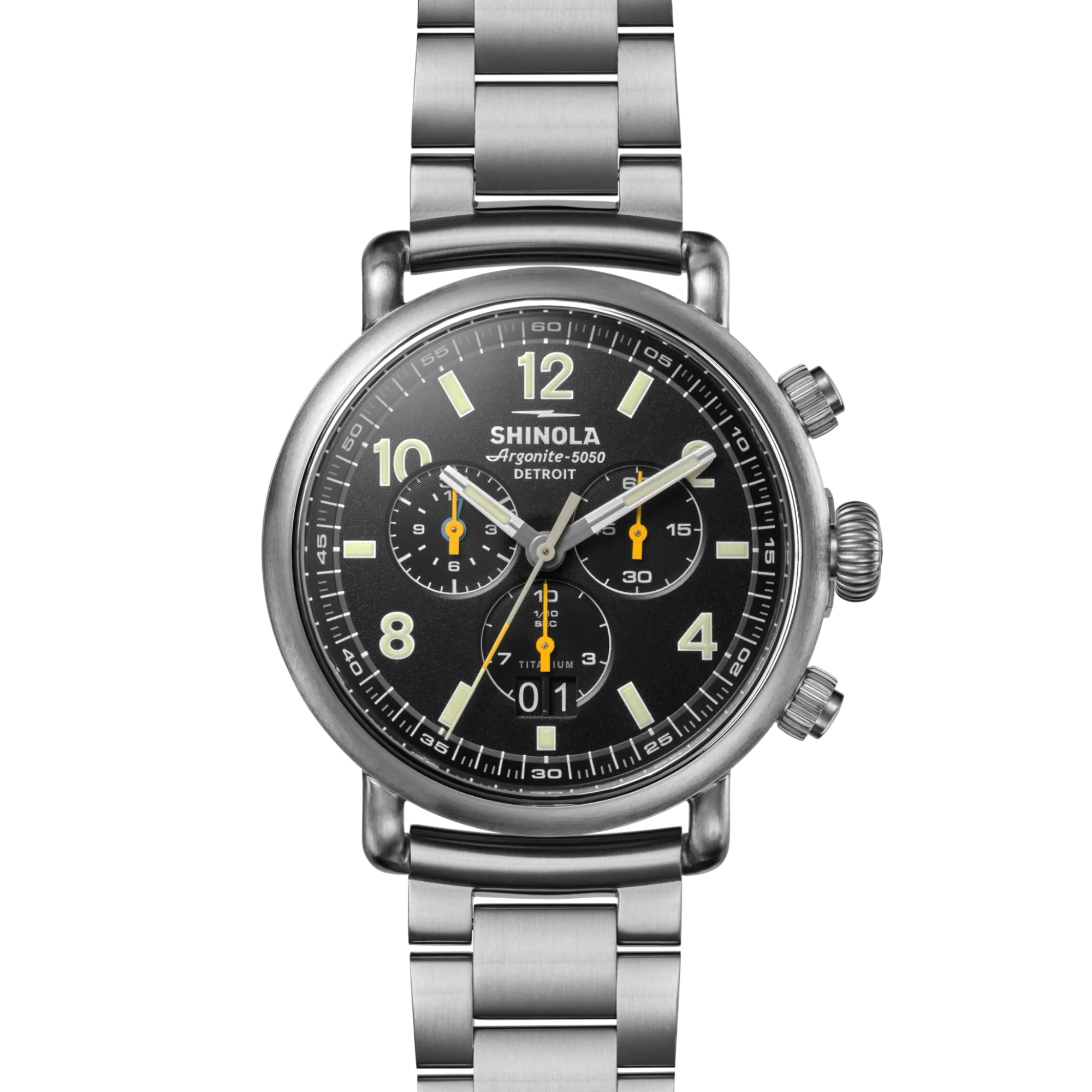 Shinola Chronograph Watches|Shop All|Runwell Chronograph West Wind Watch Gift Set with Additional Strap Black