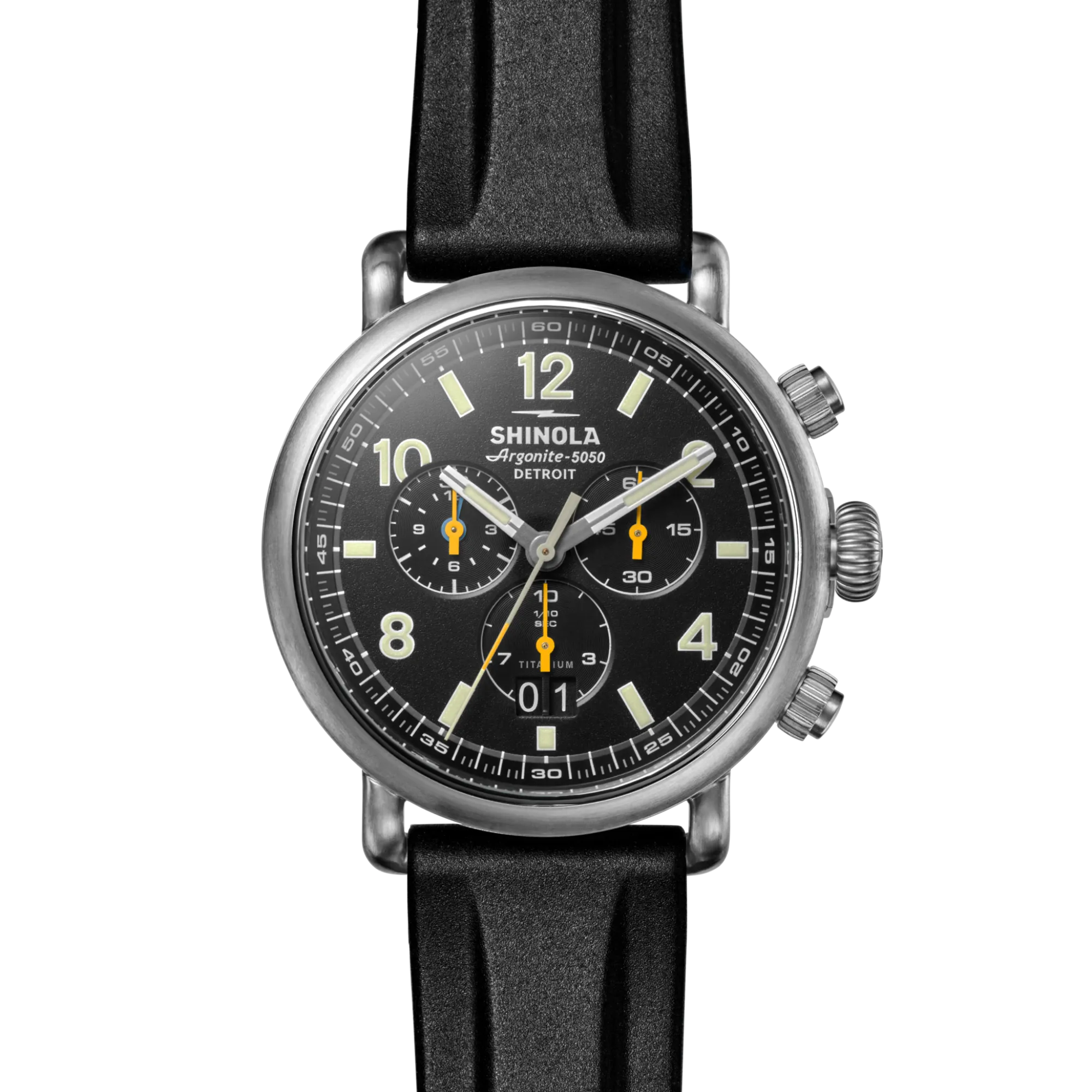 Shinola Chronograph Watches|Shop All|Runwell Chronograph West Wind Watch Gift Set with Additional Strap Black