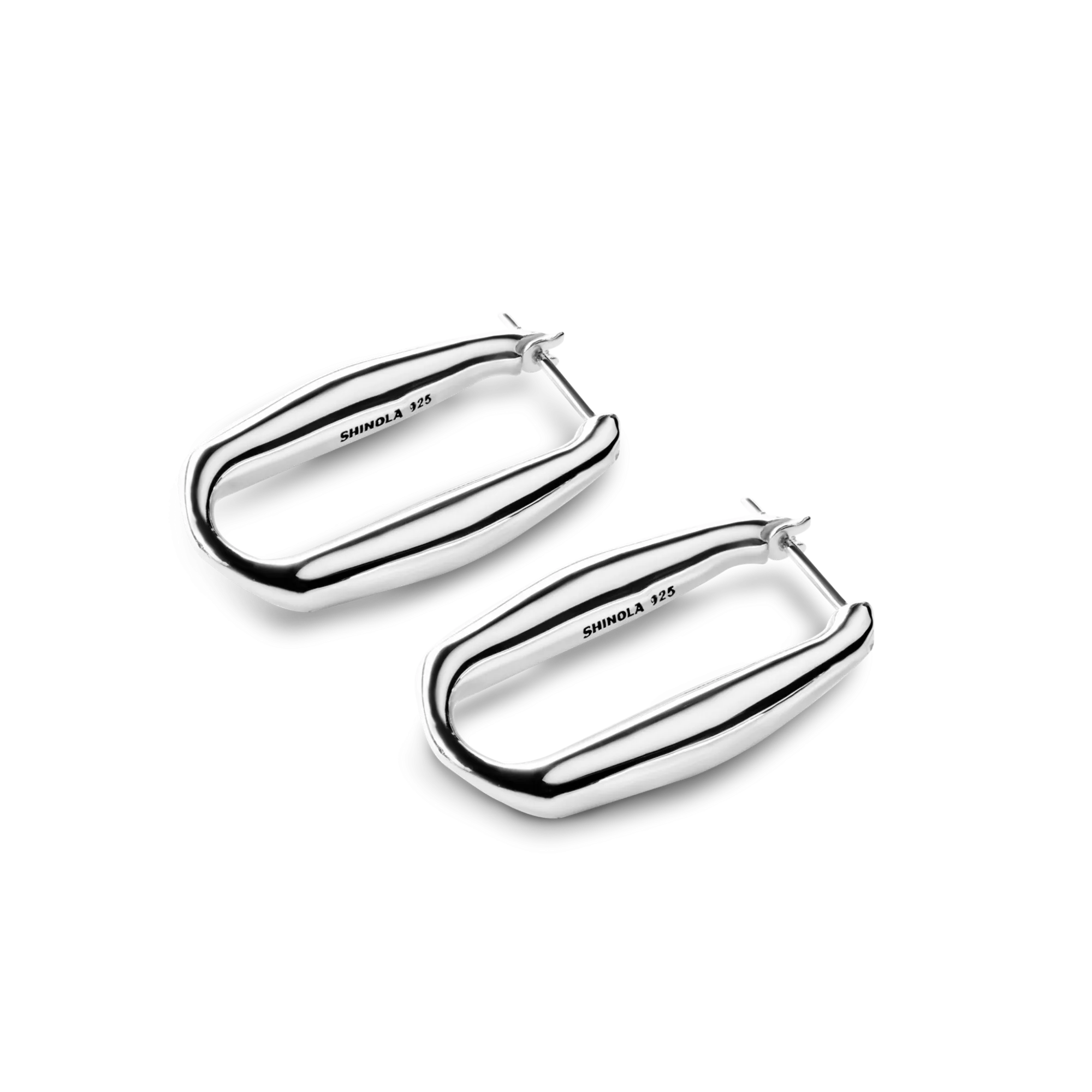 Shinola Shop All Women'S Jewelry|Sterling Silver|Signature Link Hoop Earrings
