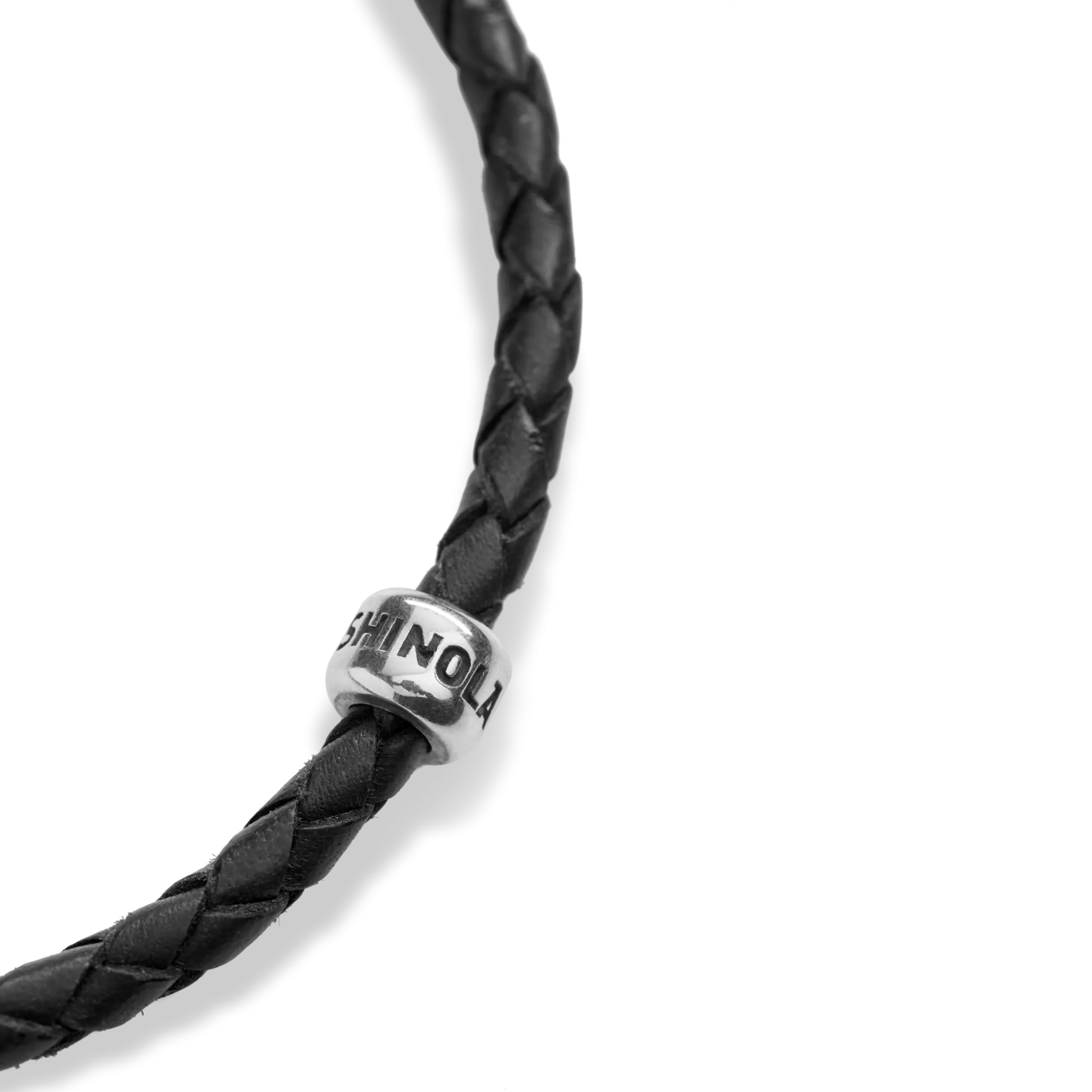 Shinola Bracelets|Bracelets|Single Wrap Woven Leather Bracelet Black